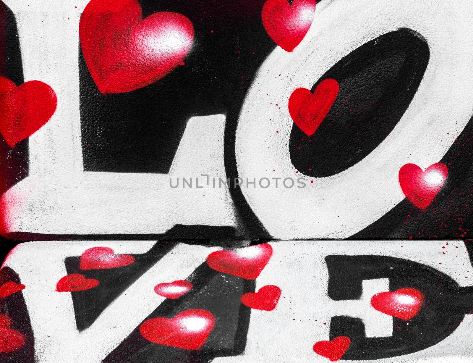 Love and hearts of spray paint by germanopoli