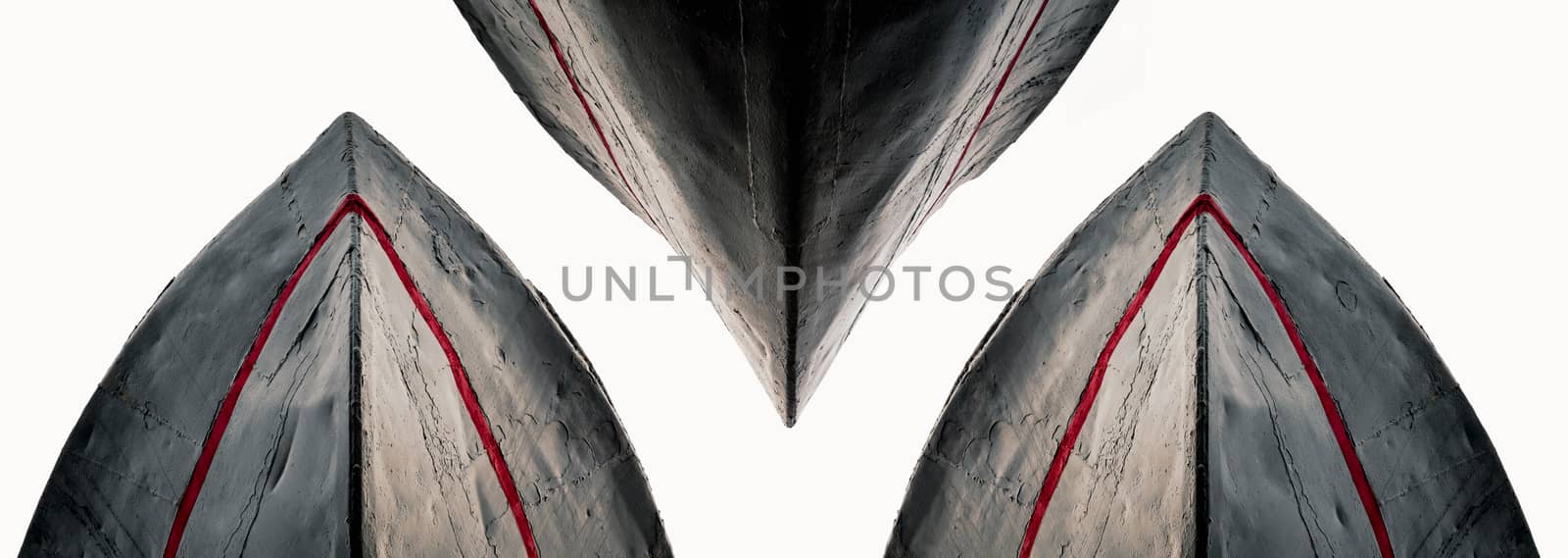 fragment of an old ship on a white background isolated