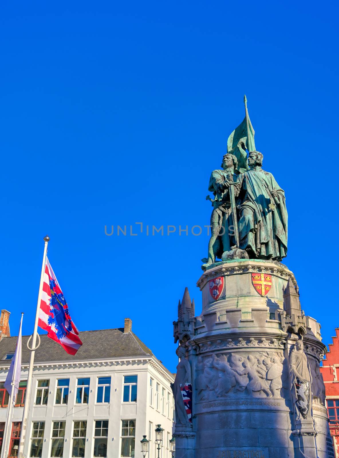 Bruges, Belgium Market Square statue by jbyard22