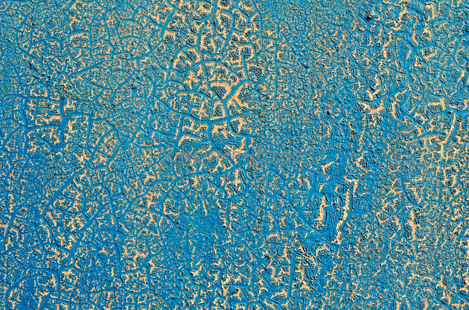 old blue cracked wall abstract background