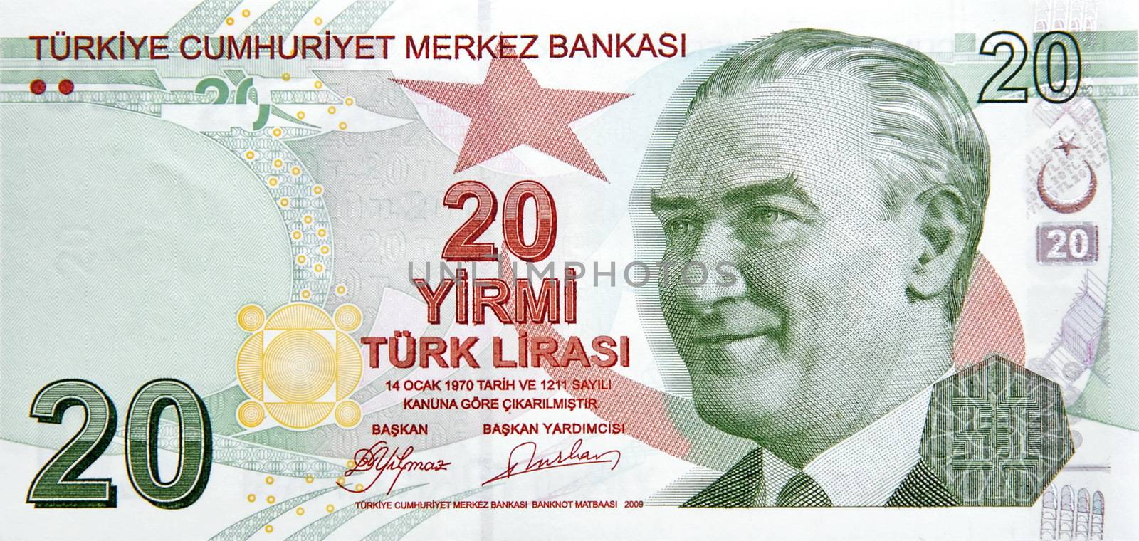 20 Lira banknote front