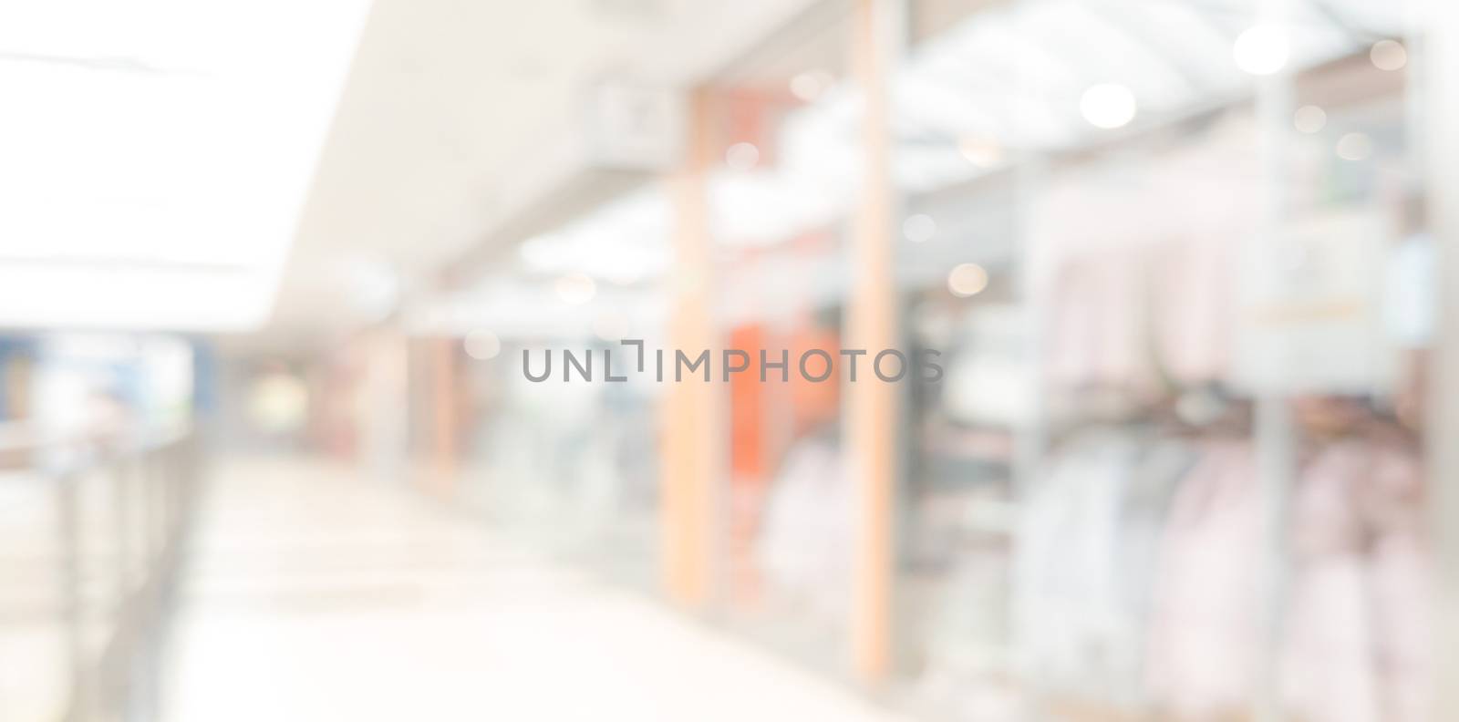 Wide banner background for shopping in the mall advertesiment ( copy space)