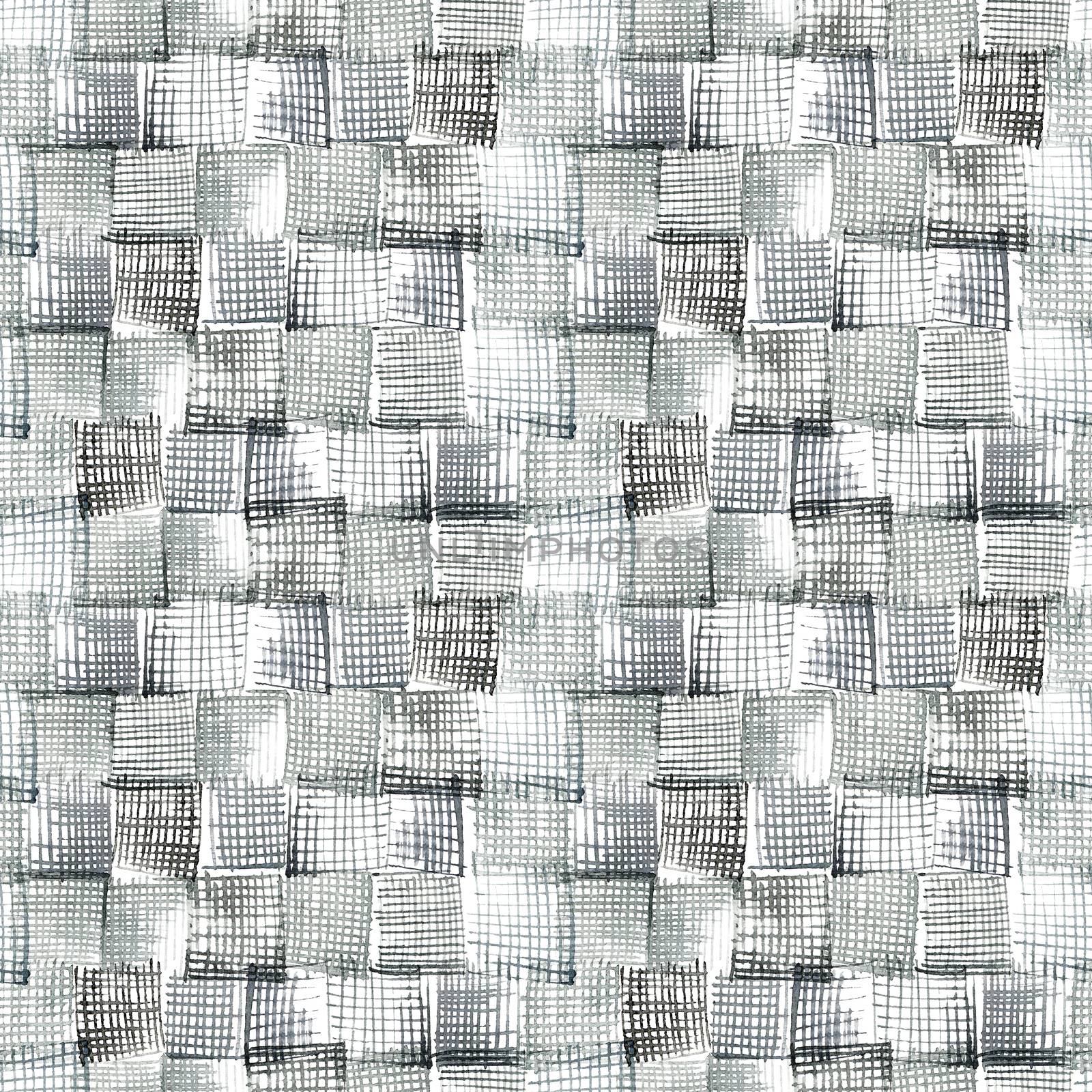 Grayscale watercolor or ink strokes. Abstract texture. Seamless pattern background.