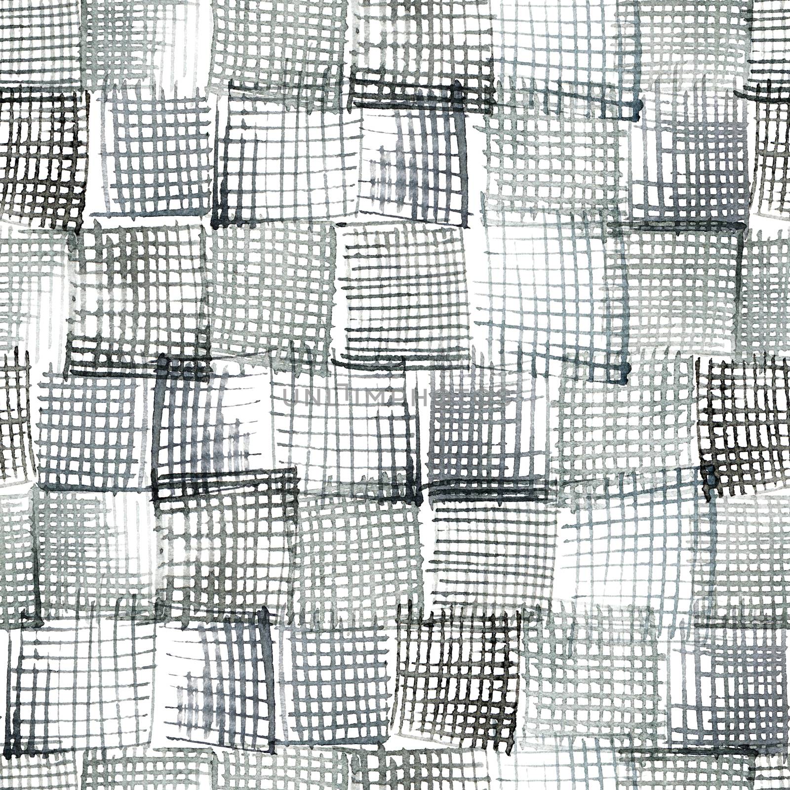 Grayscale watercolor or ink strokes. Abstract texture. Seamless pattern background.