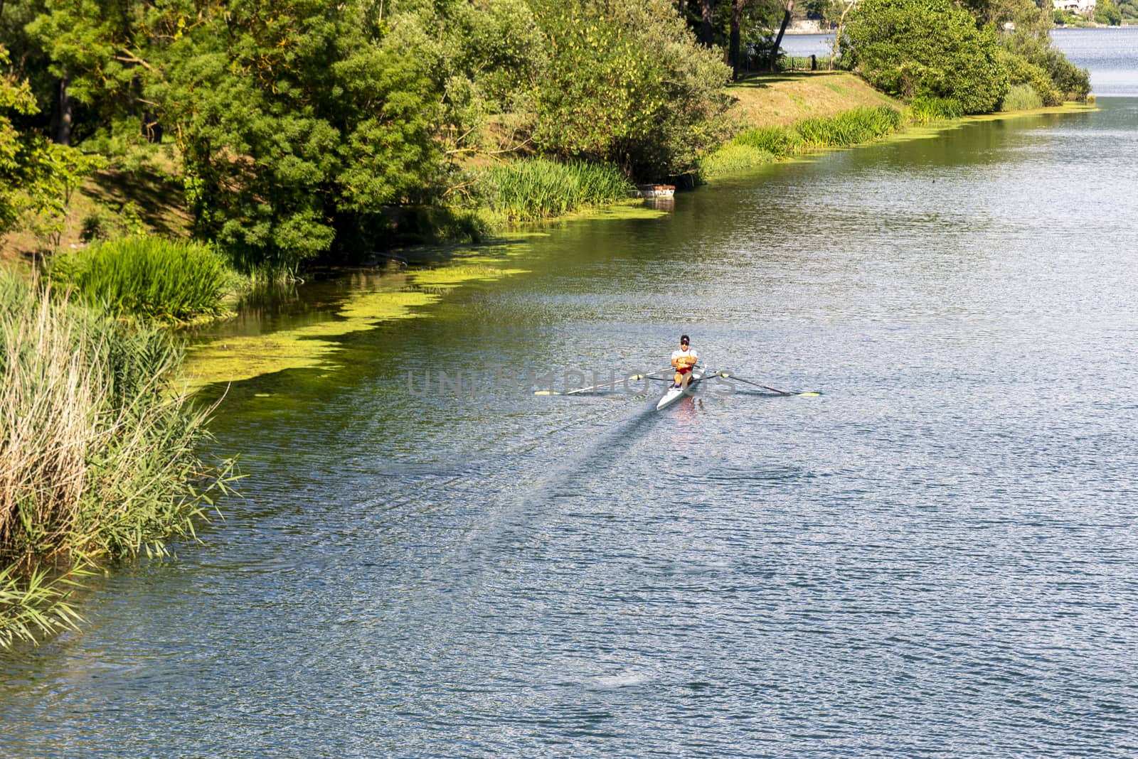 river velino which leads to the piediluco lake by carfedeph