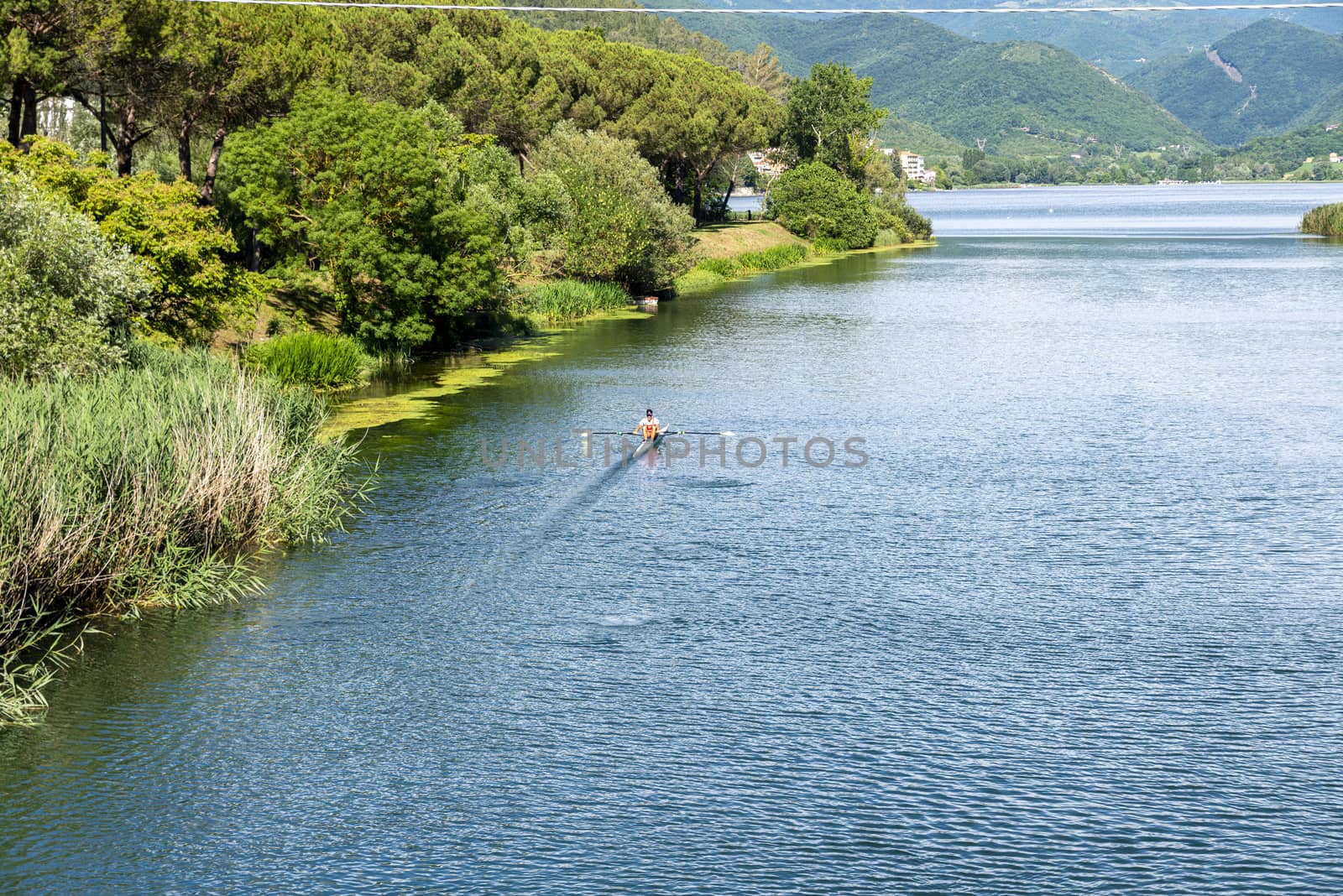 river velino which leads to the piediluco lake by carfedeph