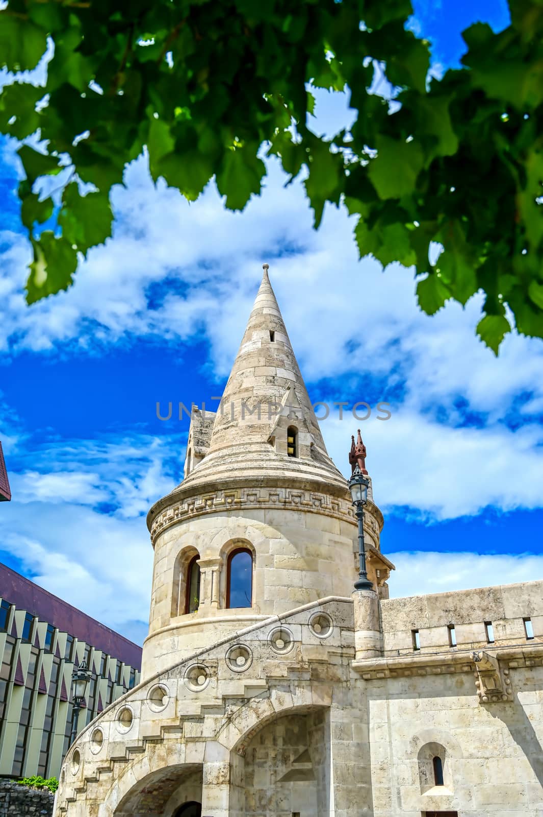 Fisherman's Bastion, located in the Buda Castle complex, in Budapest, Hungary.