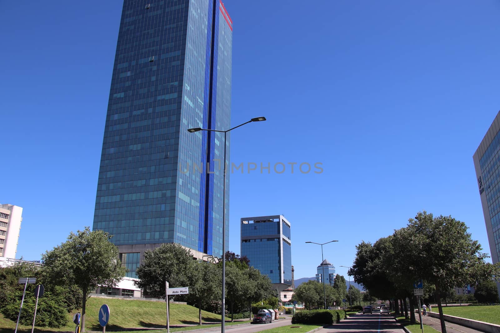 Modern architecture in Brescia in northern Italy