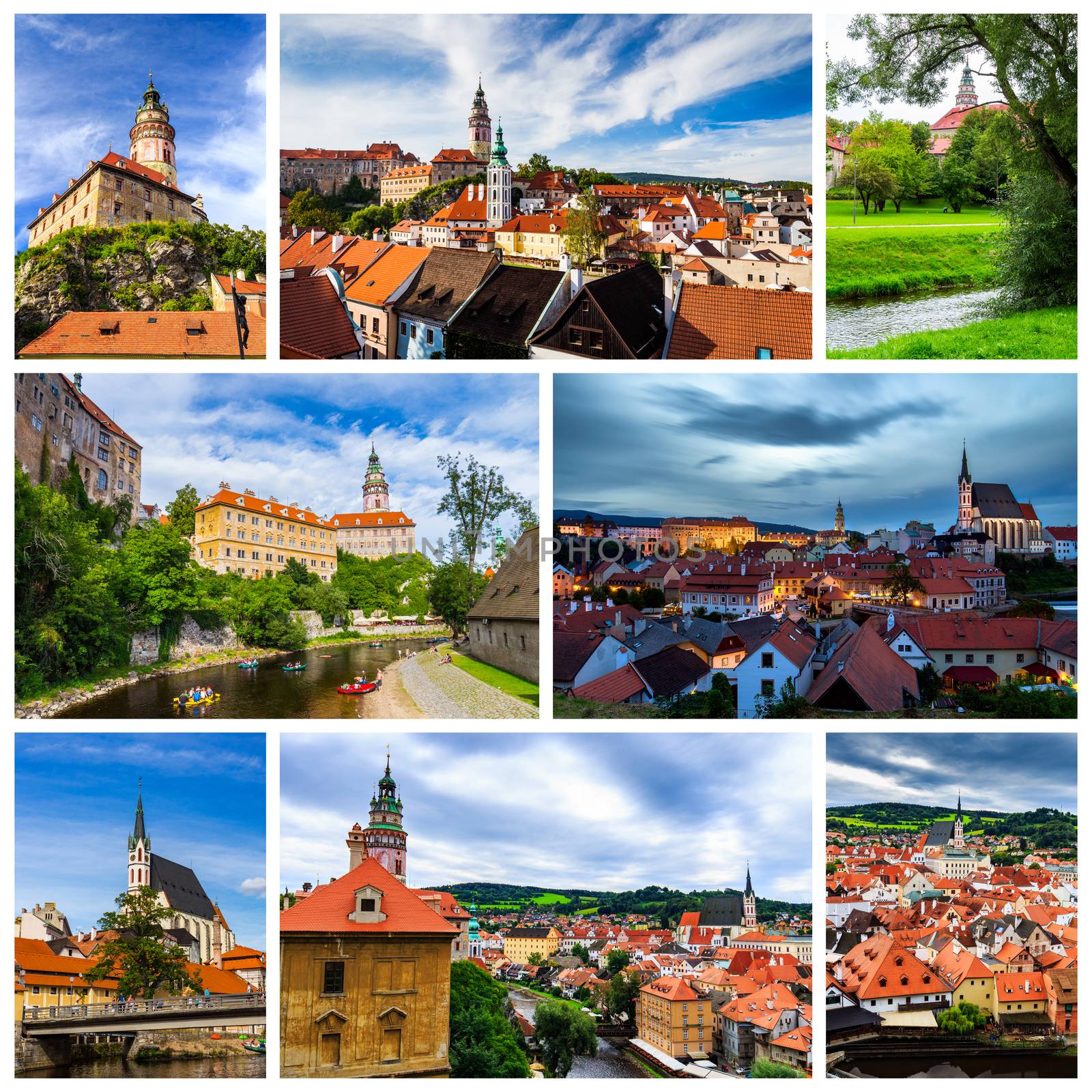 Collage of Cesky Krumlov photos in Czechia by DaLiu