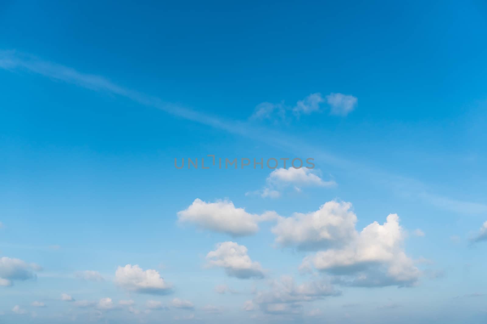 Copy space summer blue sky and white cloud abstract background.