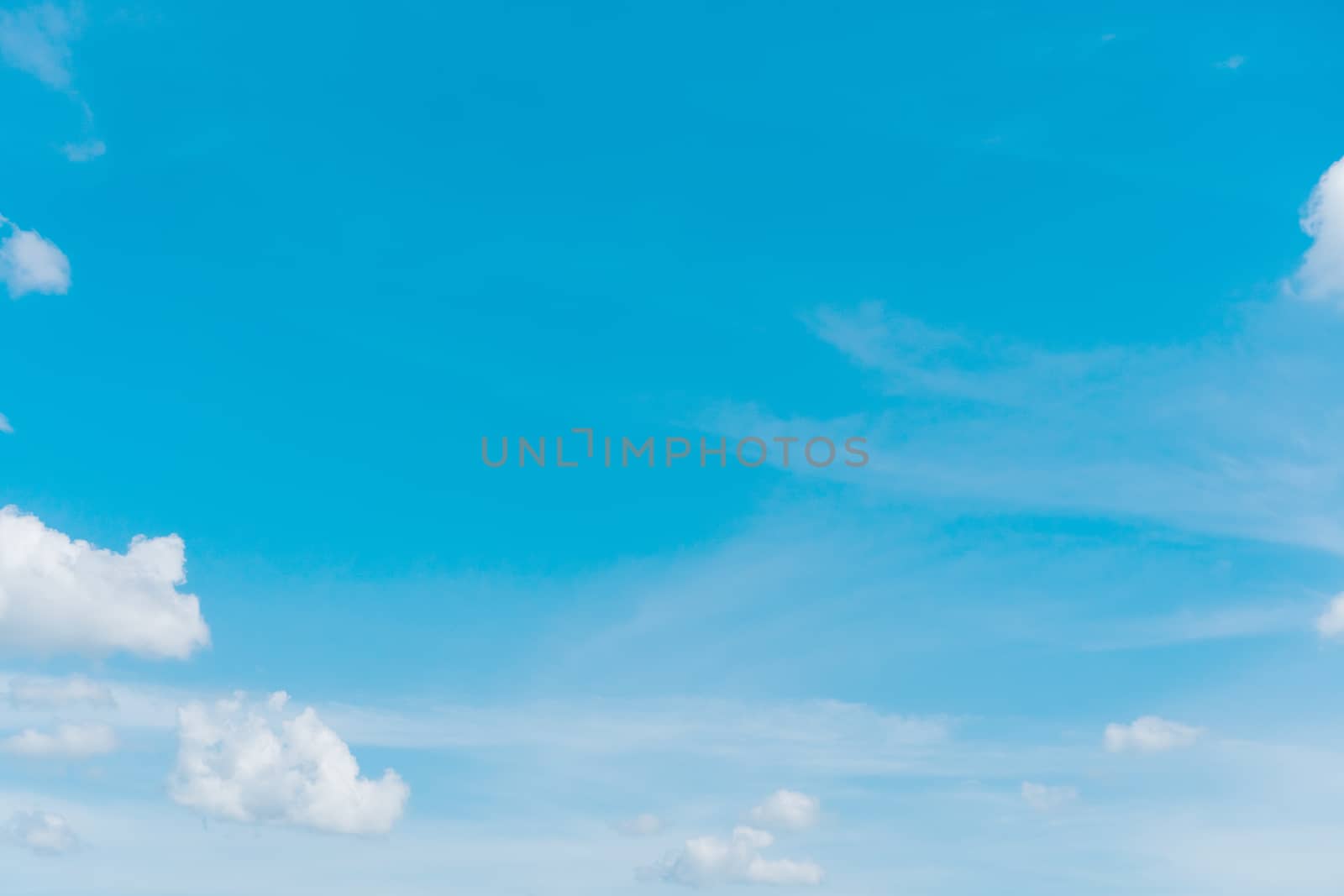 Copy space summer blue sky and white cloud background. by Suwant