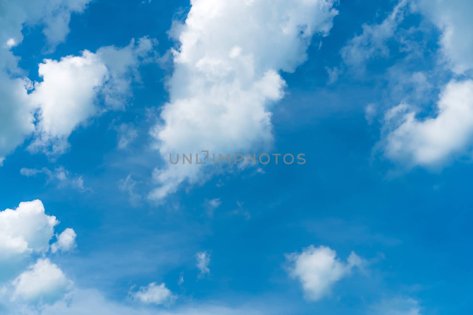 Copy space summer blue sky and white cloud background. by Suwant