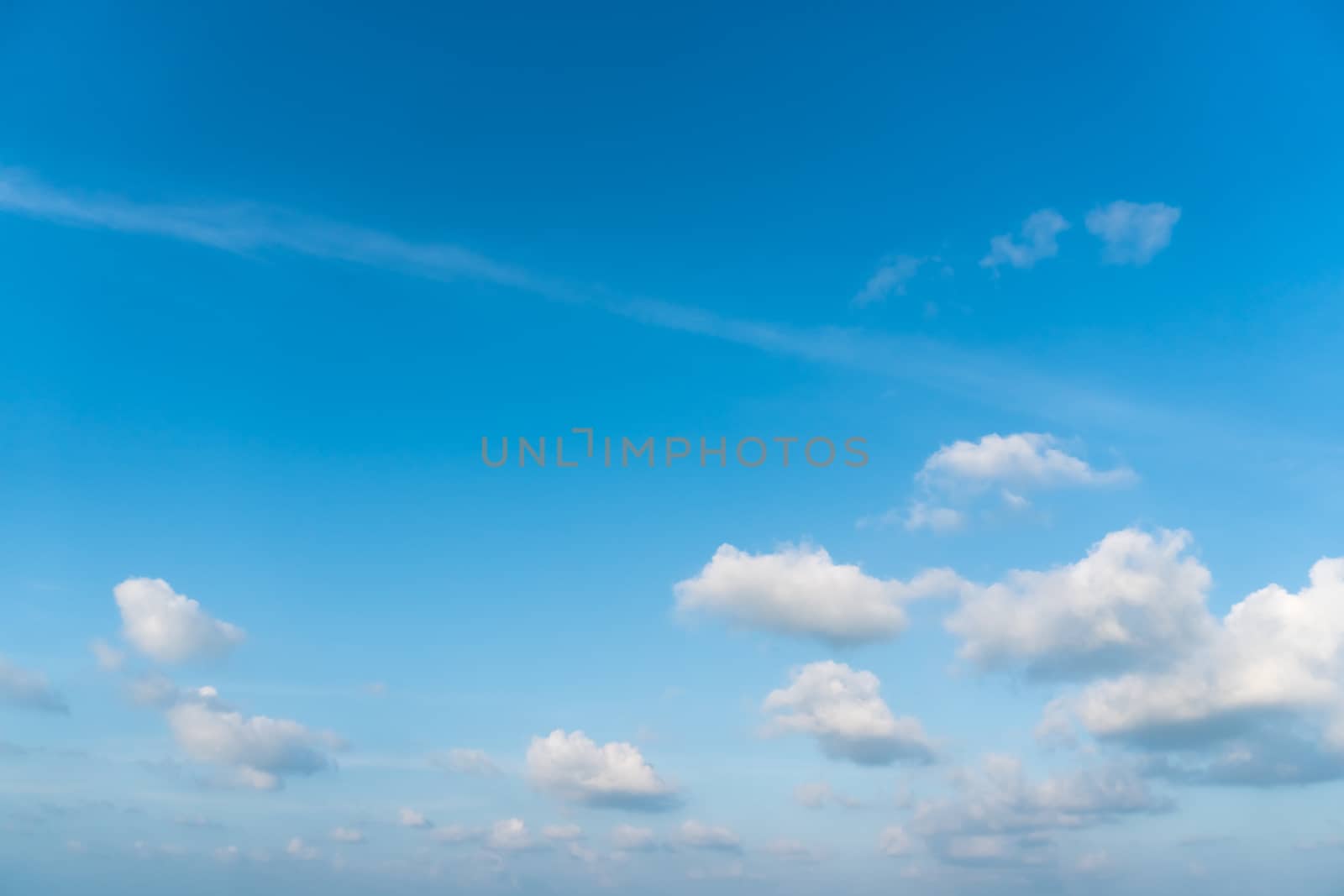 Copy space summer blue sky and white cloud background. by Suwant