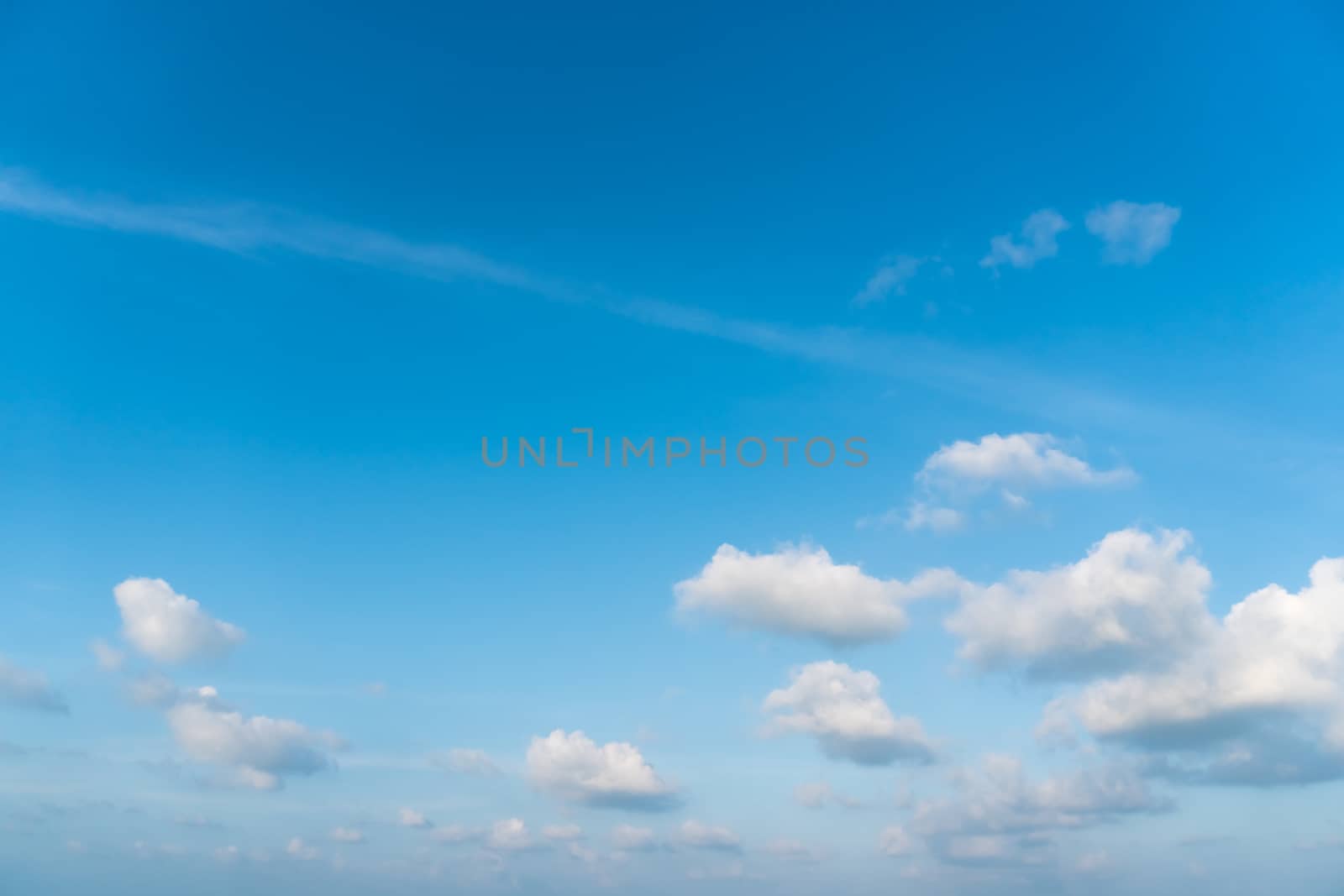 Copy space summer blue sky and white cloud abstract background.