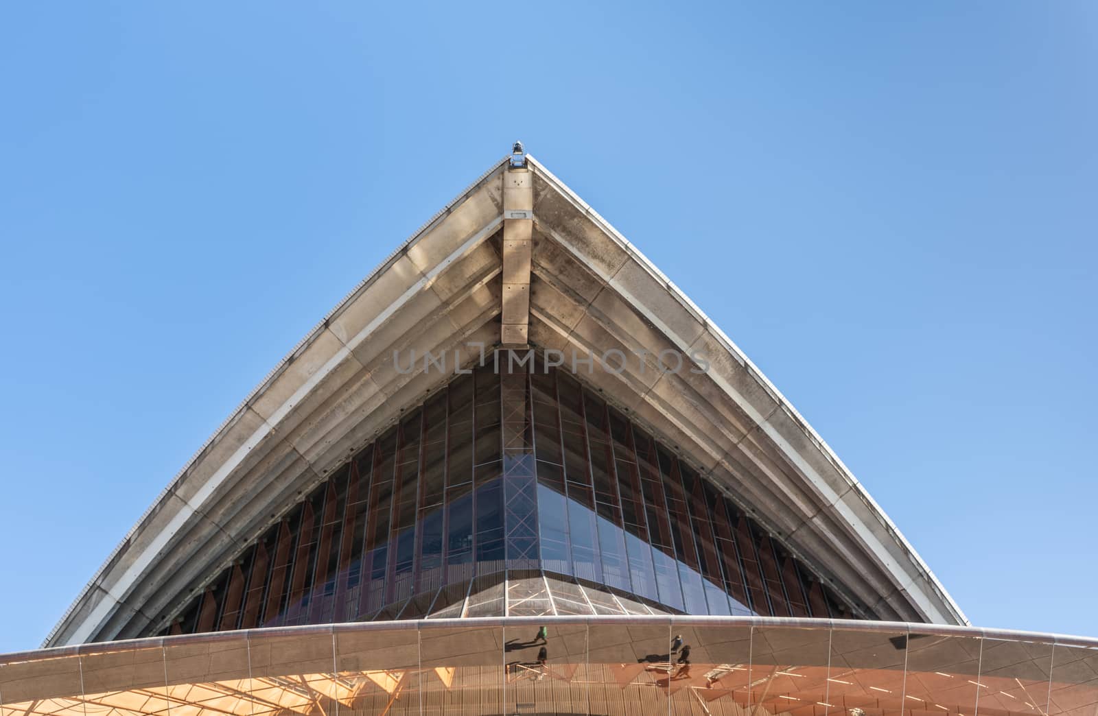 Detail of white roof structure of Sydney Opera House, Australia. by Claudine