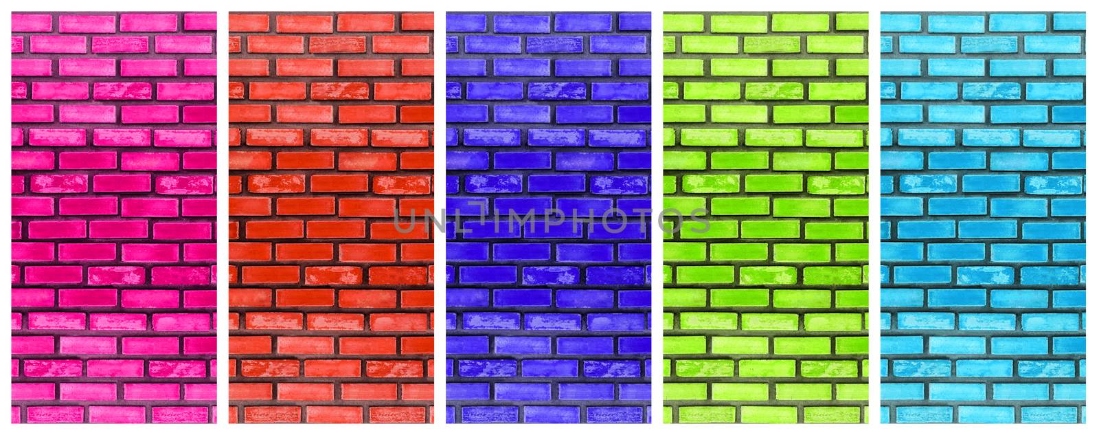 Texture of colorful block brick wall. Abstract background.