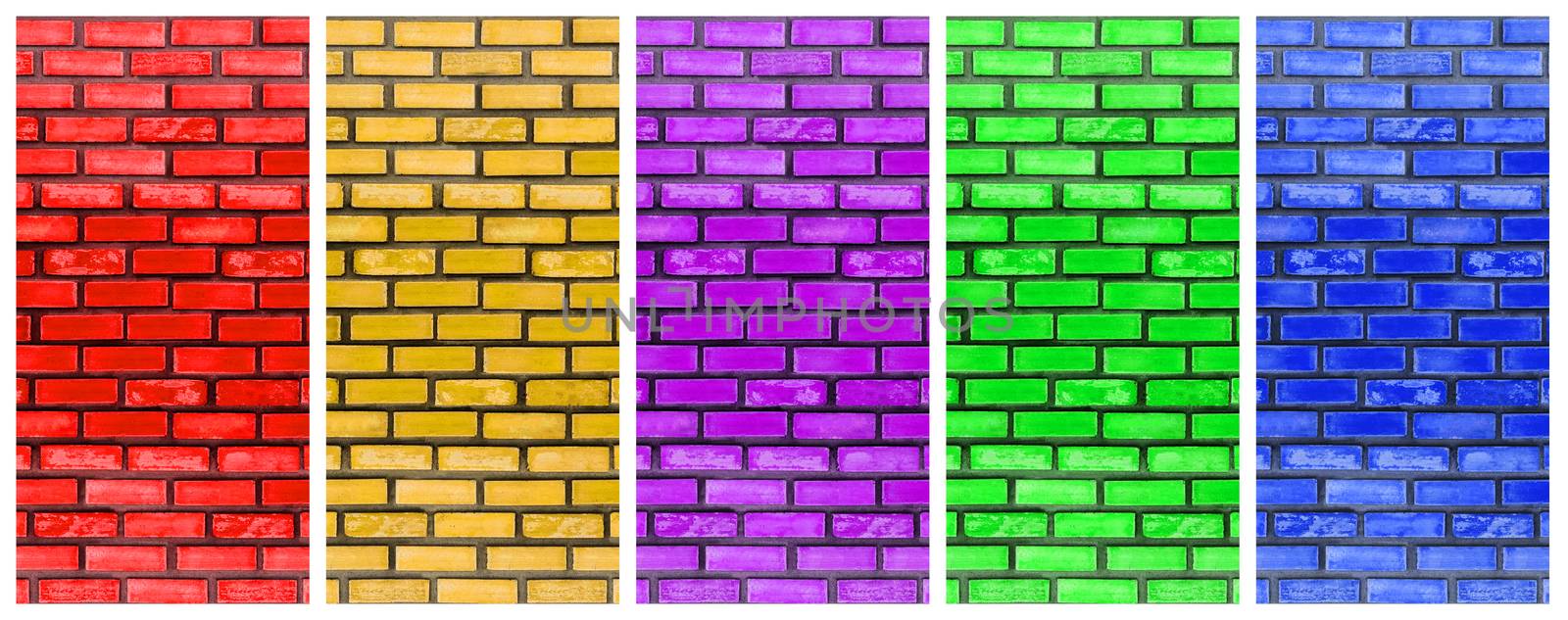 Texture of colorful block brick wall. Abstract background.