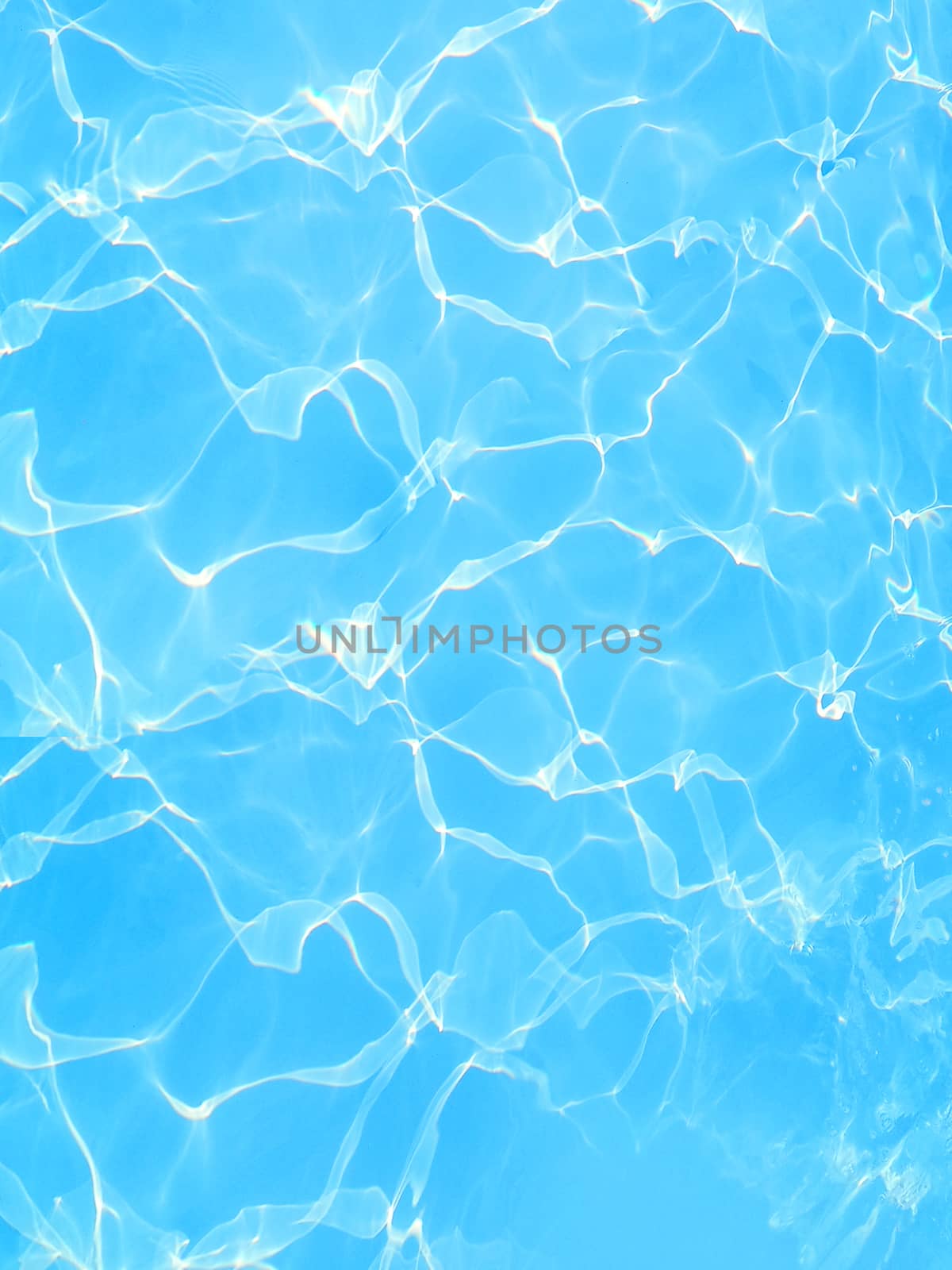 Wave of water surface in blue swimming pool. Abstract background.