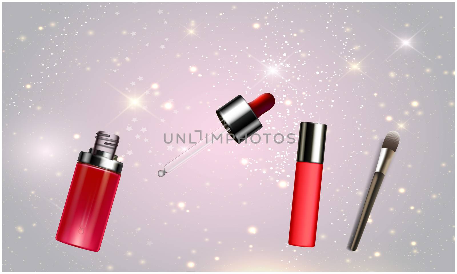 mock up illustration of cosmetic product on abstract background by aanavcreationsplus