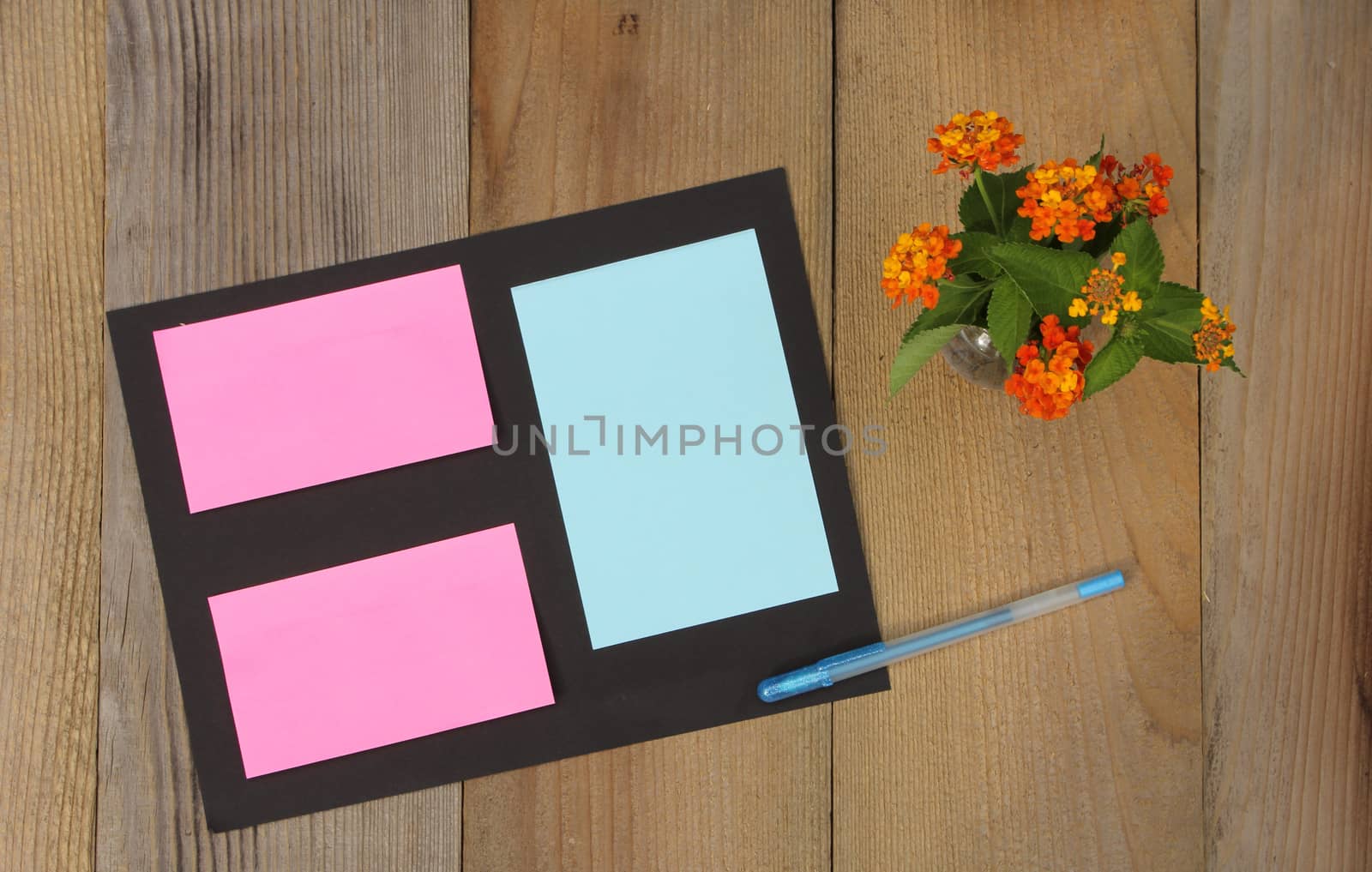 Notebook With Flags and Sticky Notes
