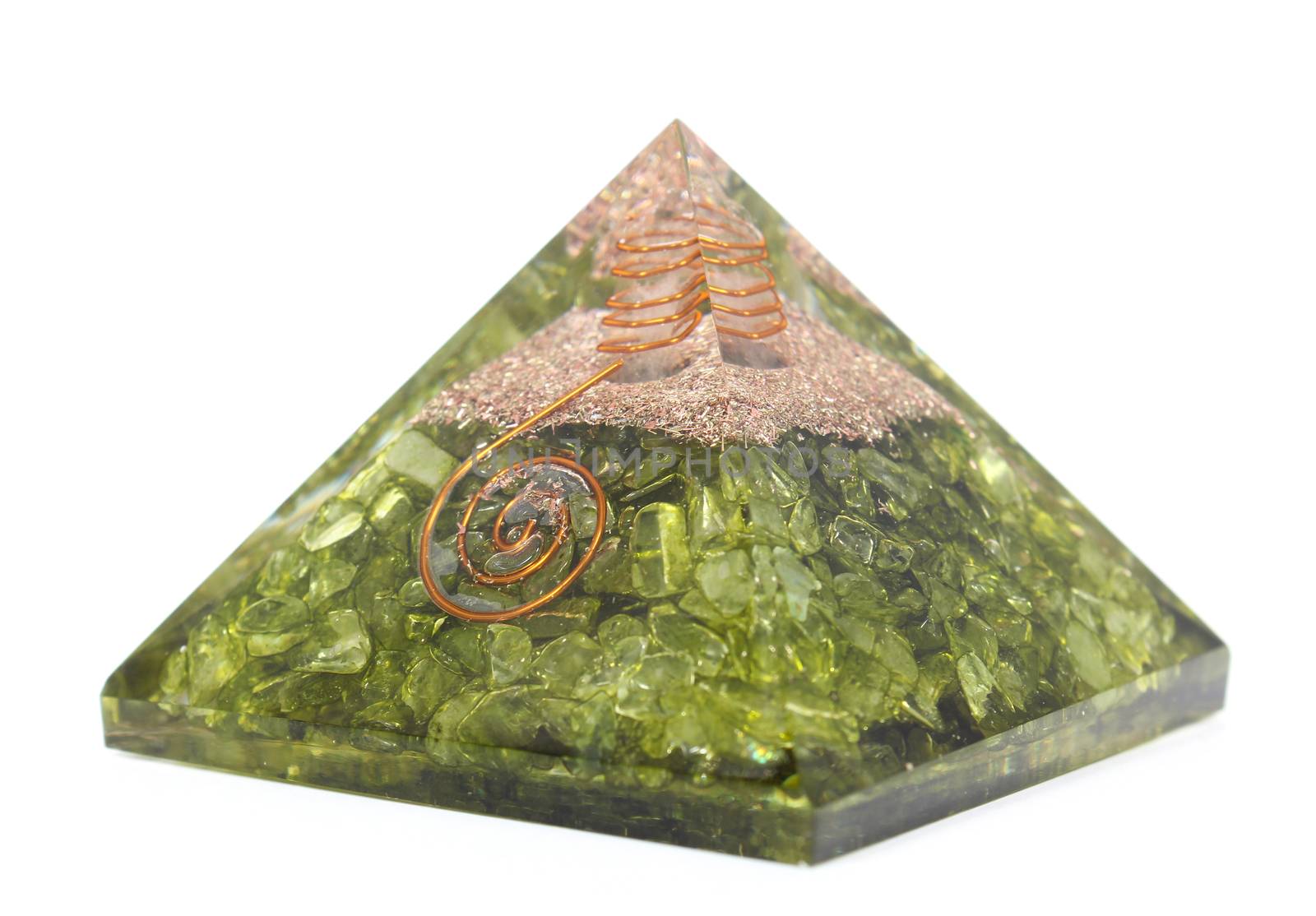 Green Peridot Chakra Pyramid