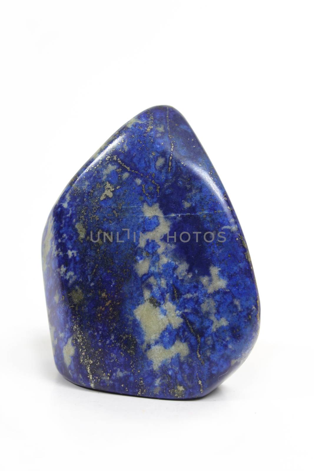 Lapis Lazuli Stone on White Background by Marti157900