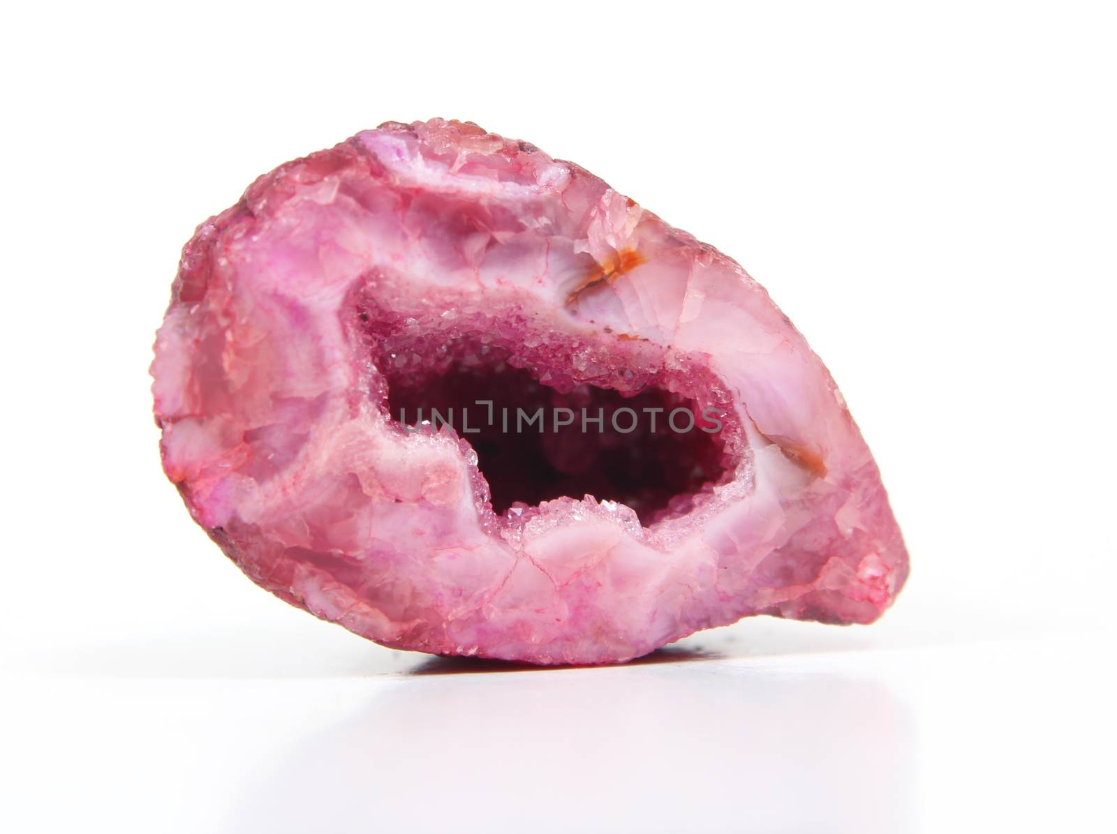 Rock Mineral Isolated on White Background Geode