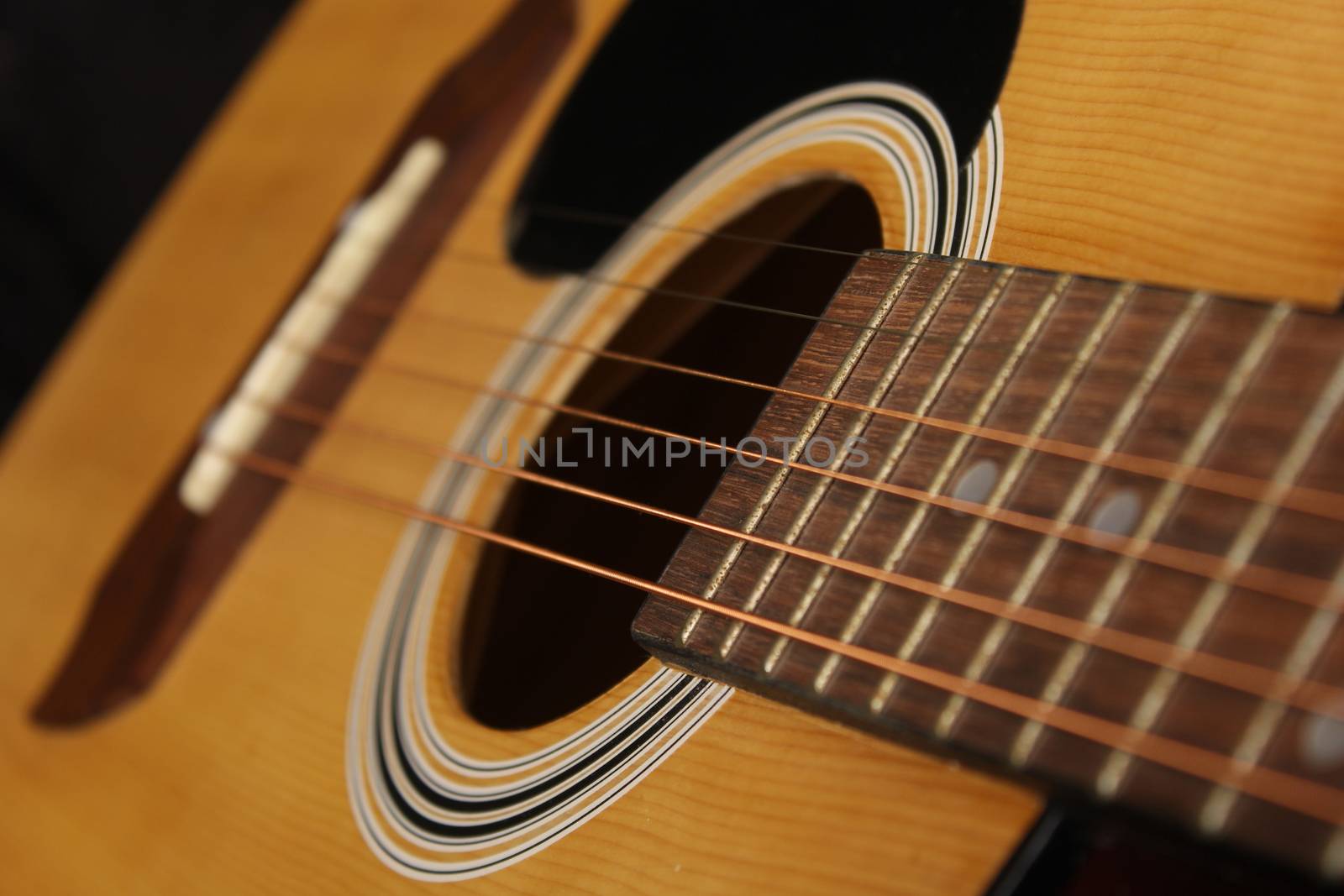 Acoustic Guitar Close-up Shallow Depth of Field