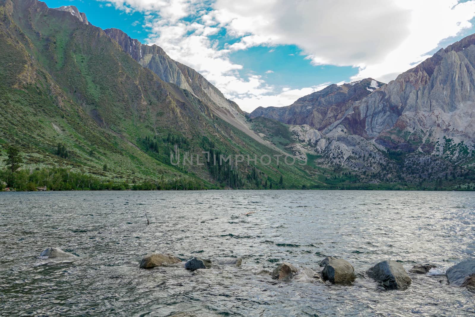 Convict Lake in the Eastern Sierra Nevada mountains, California, Mono County, California, USA. Mountain Lake at summer.