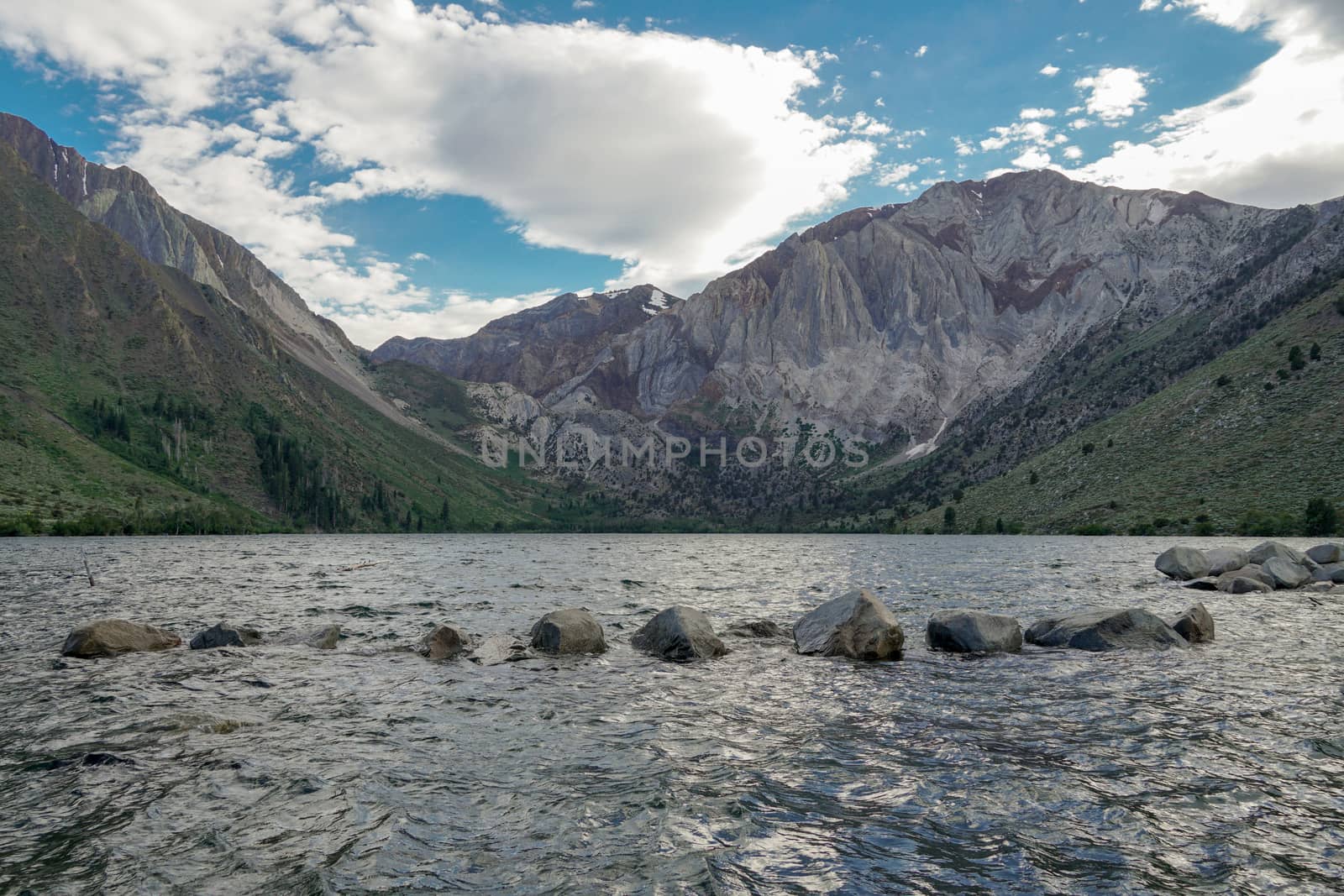 Convict Lake in the Eastern Sierra Nevada mountains, California, Mono County, California, USA. Mountain Lake at summer.