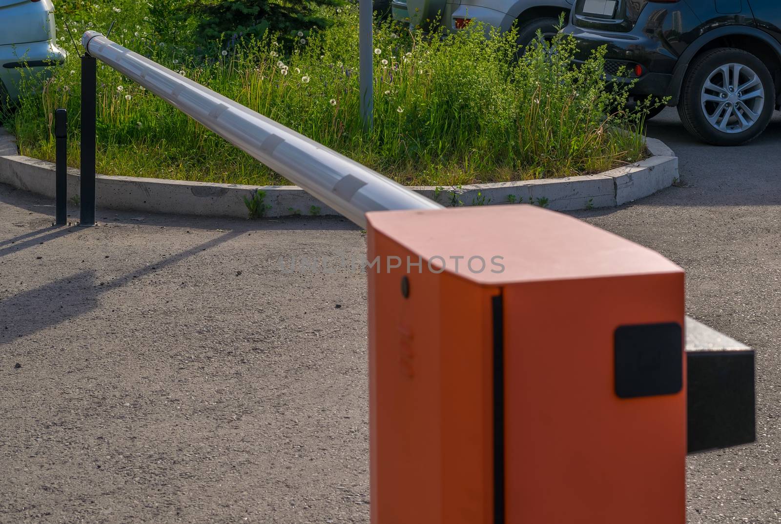 automatic barrier to enter the car Park