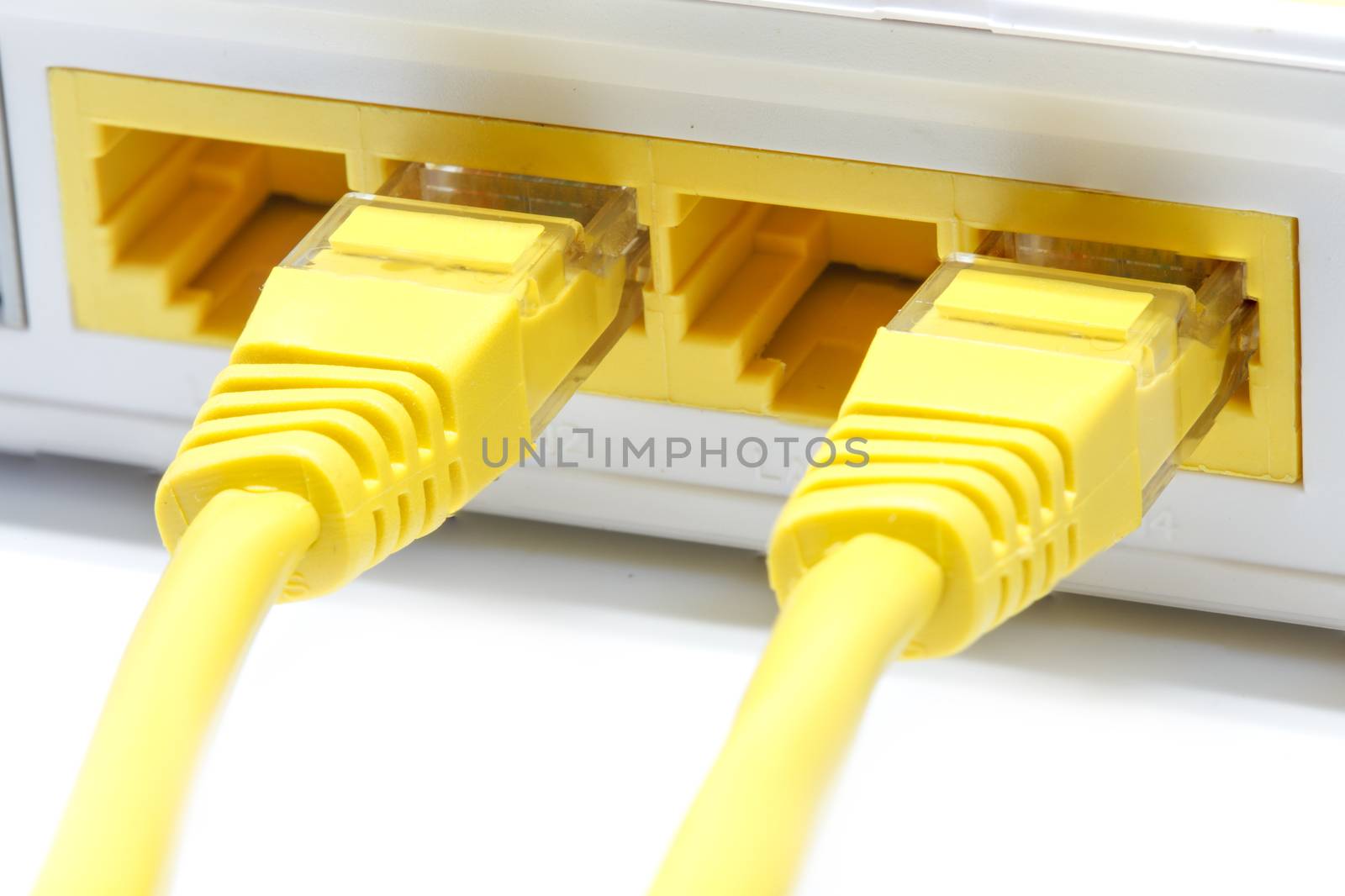 router Wireless  LAN White background by Natstocker