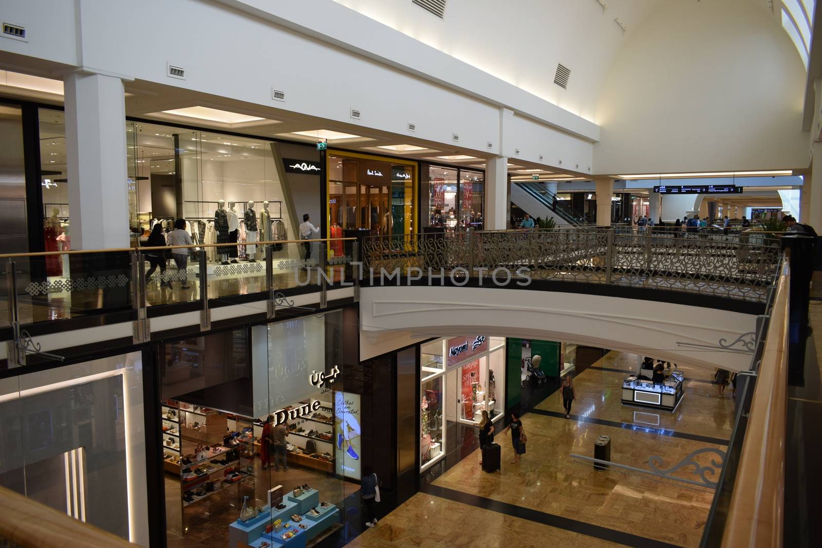 Dubai, United Arab Emirates - February 9, 2019 - Internal view of the Mall of the Emirates shopping center that hosts the Ski Dubai attraction