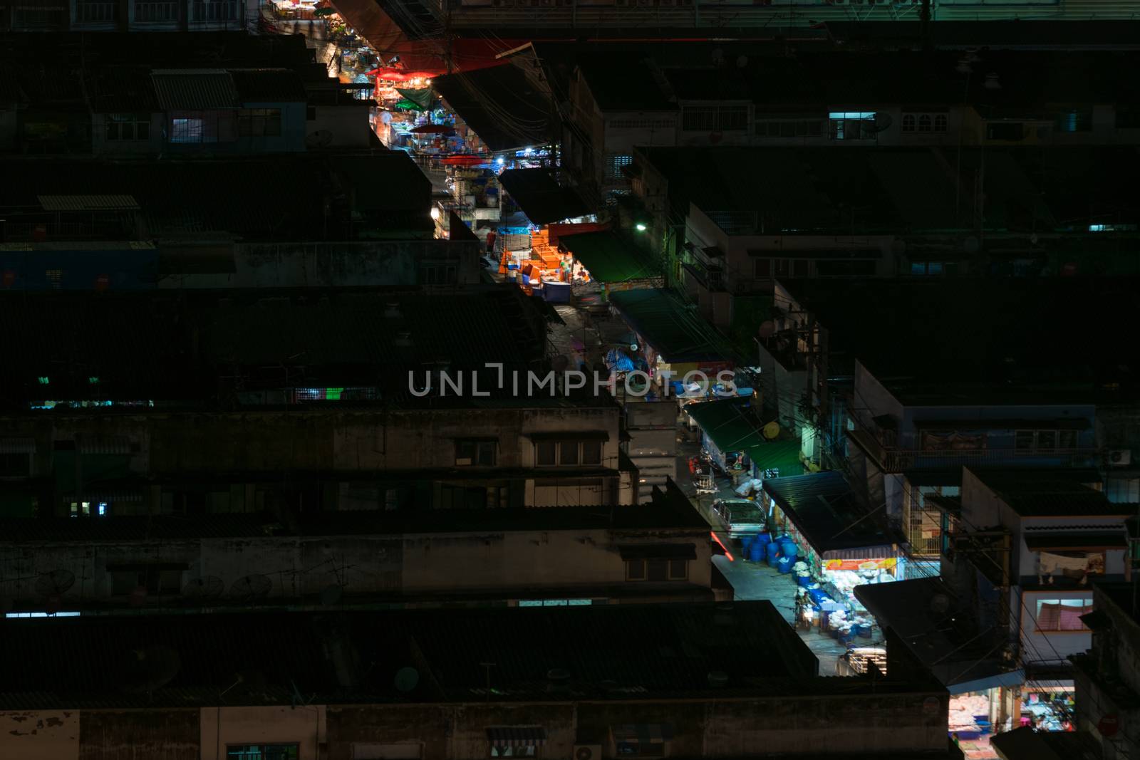 Nighttime and transportation in Bangkok city Thailand by PongMoji