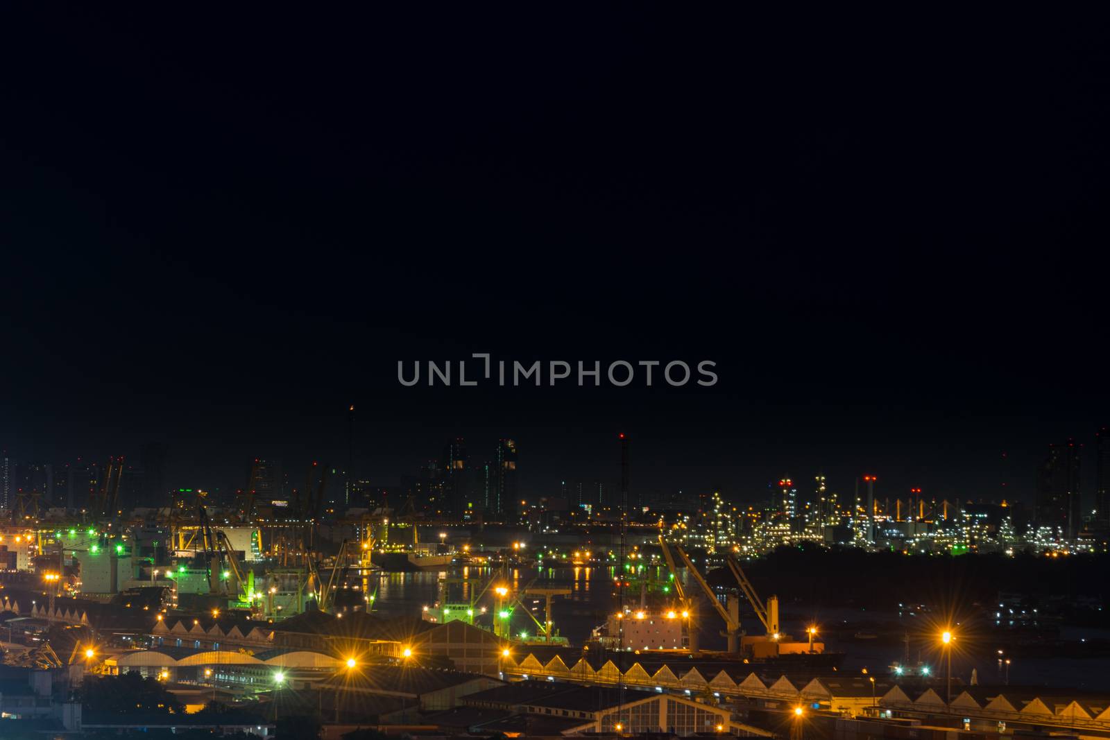 Nighttime of Bangkok city. Bangkok is the capital and the most populous city of Thailand.