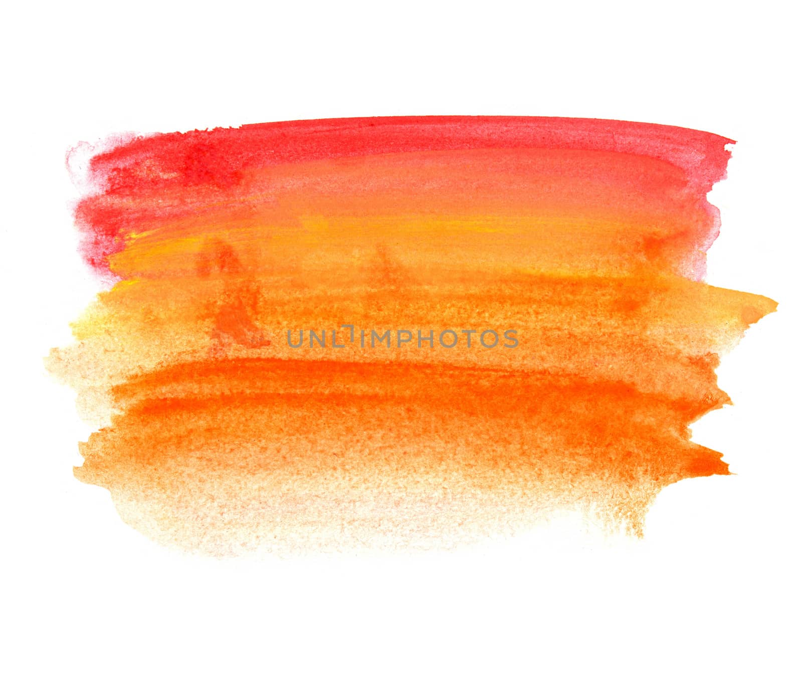 Abstract orange watercolor on white background. by TEERASAK