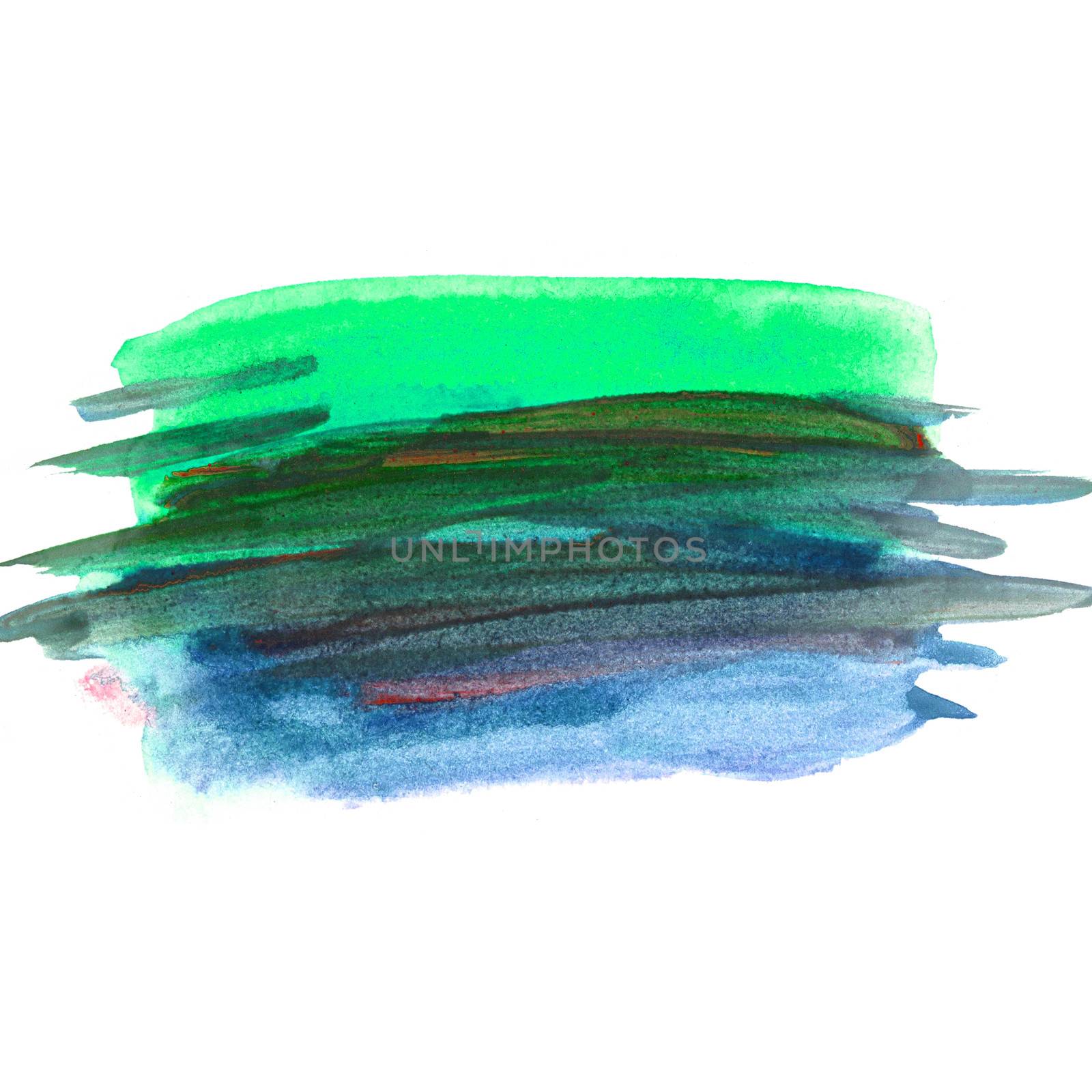 Art hand brush strokes painting watercolor on white background. by TEERASAK
