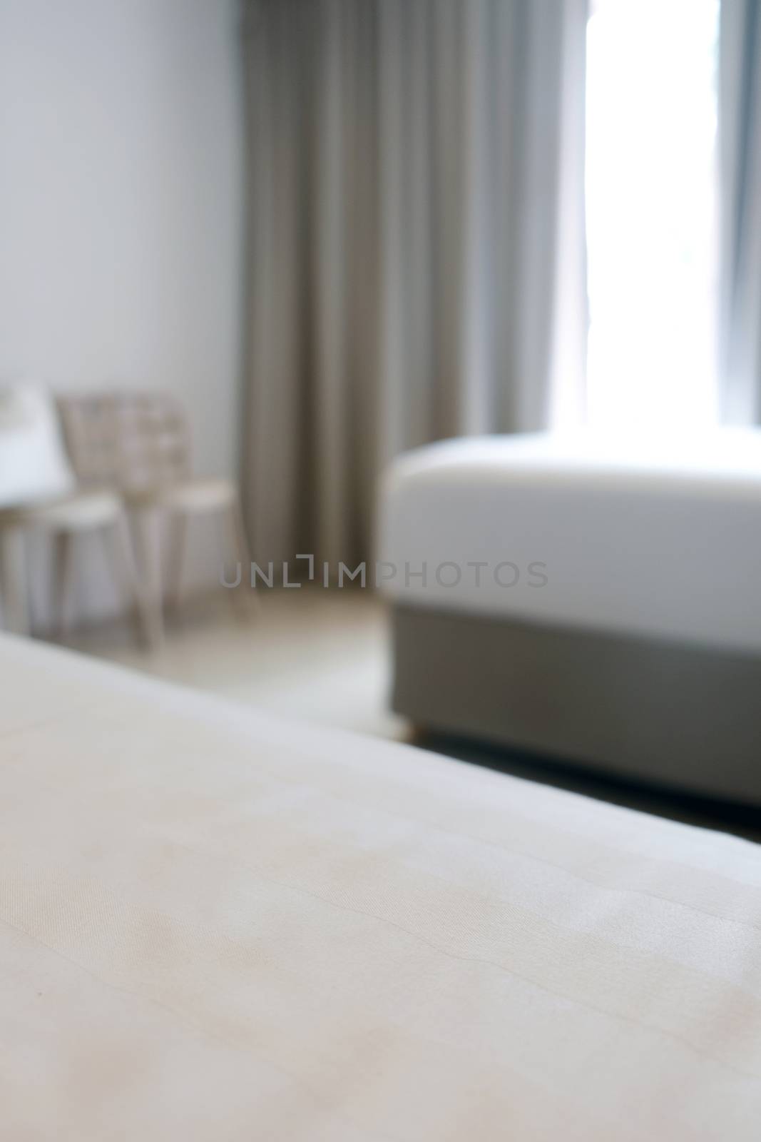 Blurred Background of a Bedroom in a hotel