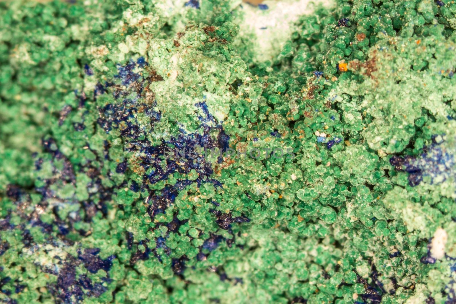 Malachite and azurite on rock by Dr-Lange