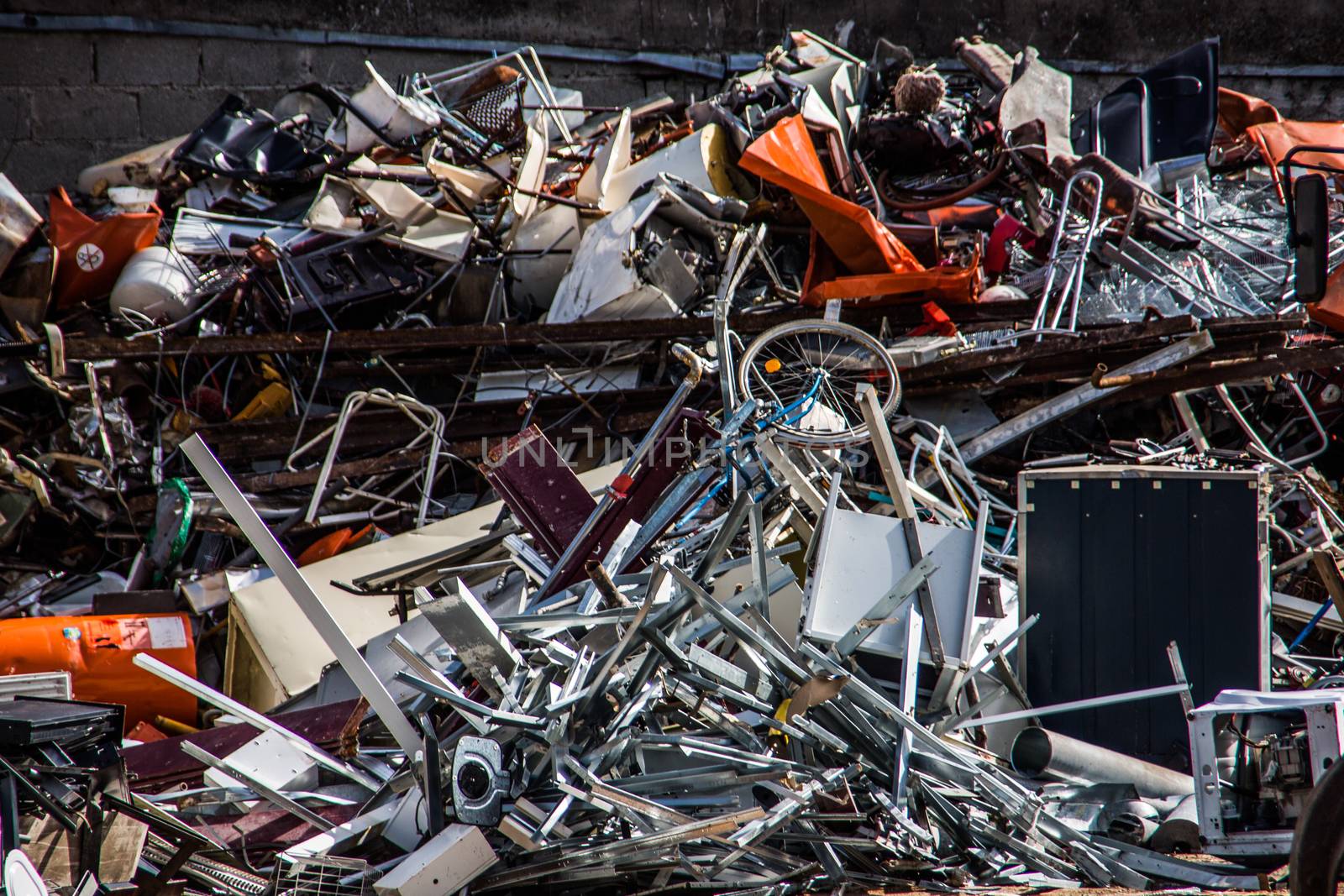 Scrap metal in the junkyard