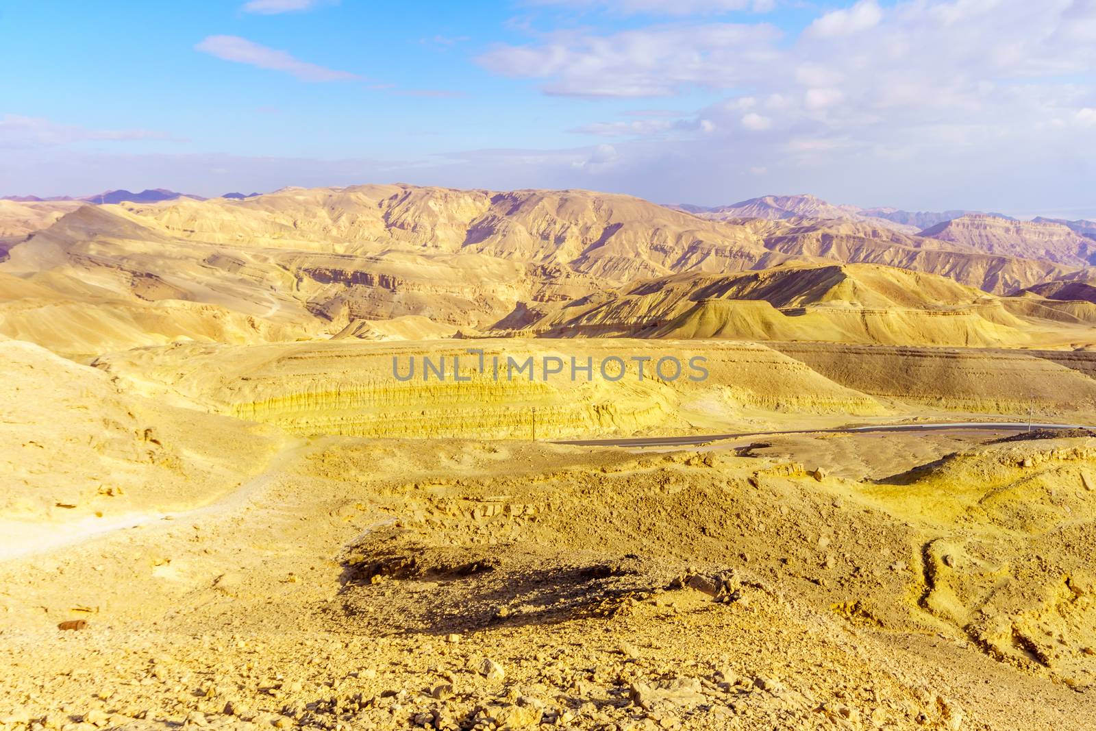 Desert landscape from Mount Yoash, Eilat Mountains, southern Israel