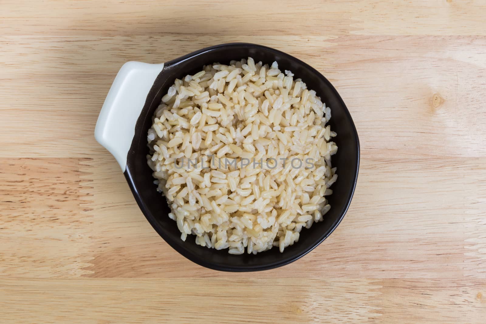Cooked Jasmine Brown Rice in Bowl