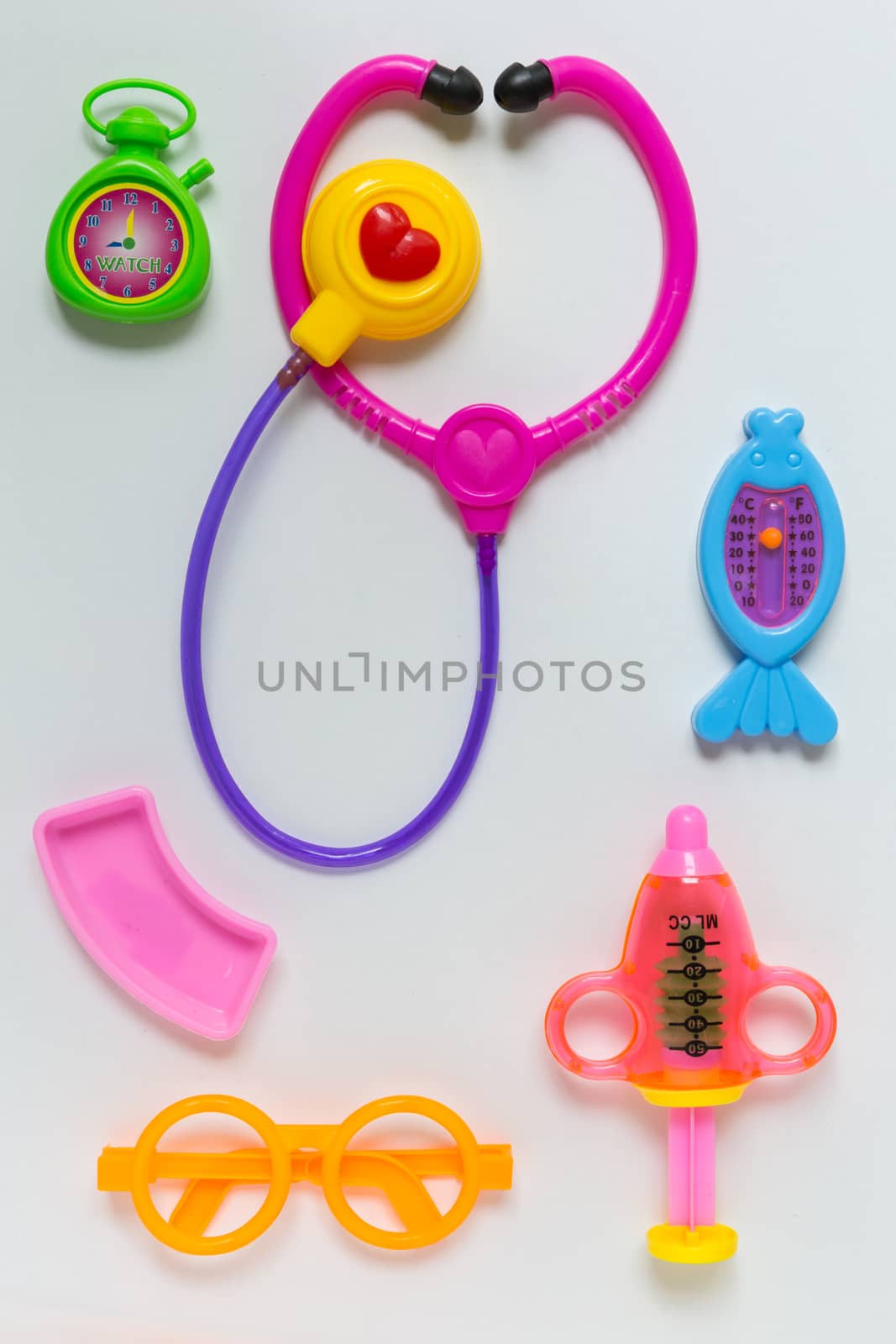 Colorful and vivid medical equipment toy for children.