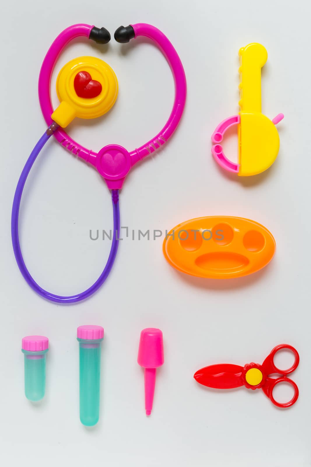 Colorful and vivid medical equipment toy for children.