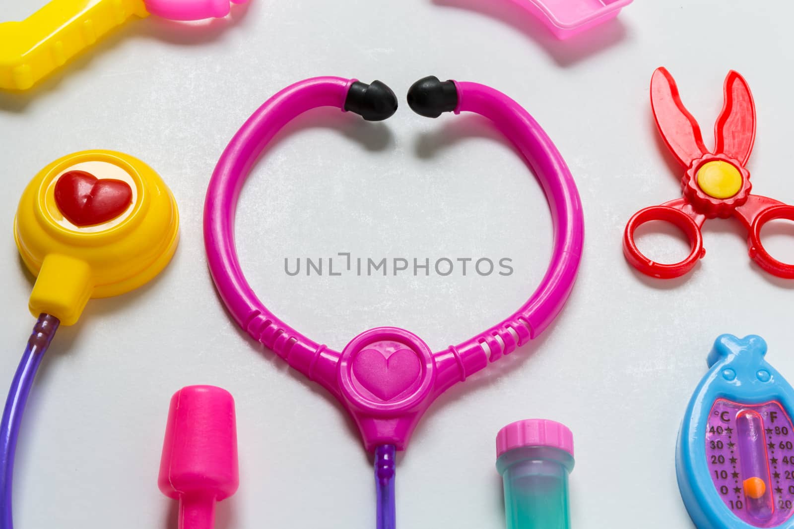 Colorful and vivid medical equipment toy for children.