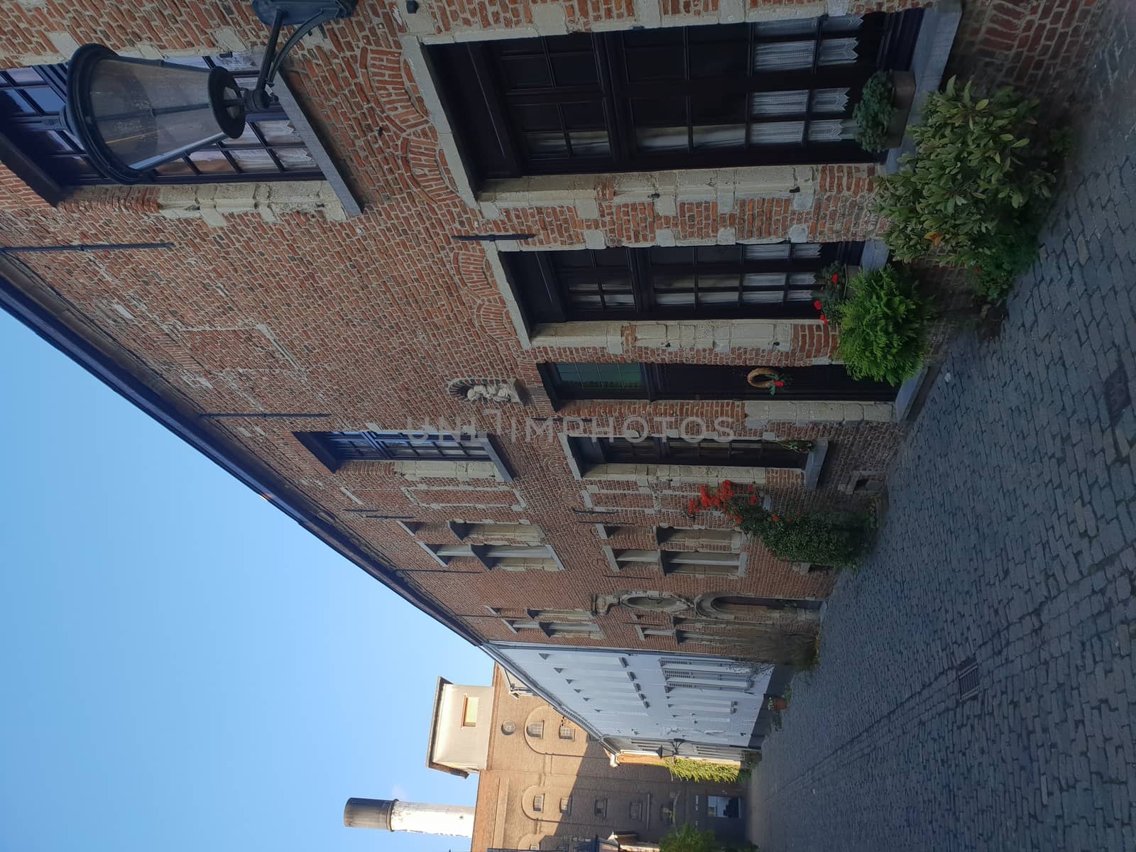 Mechelen, Flanders, Belgium - December 13, 2018: The Mechelen beguinage in the historical city center in Mechelen (Malines)