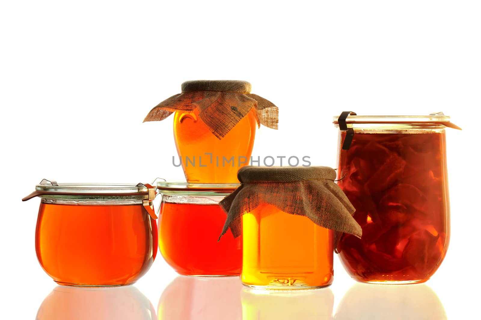 Jam and marmalade Quince on a white background