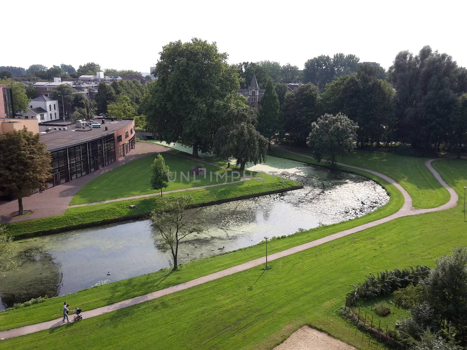 View of Ede-Wageningen, beautiful city in the Netherlands with an important university campus by matteobartolini