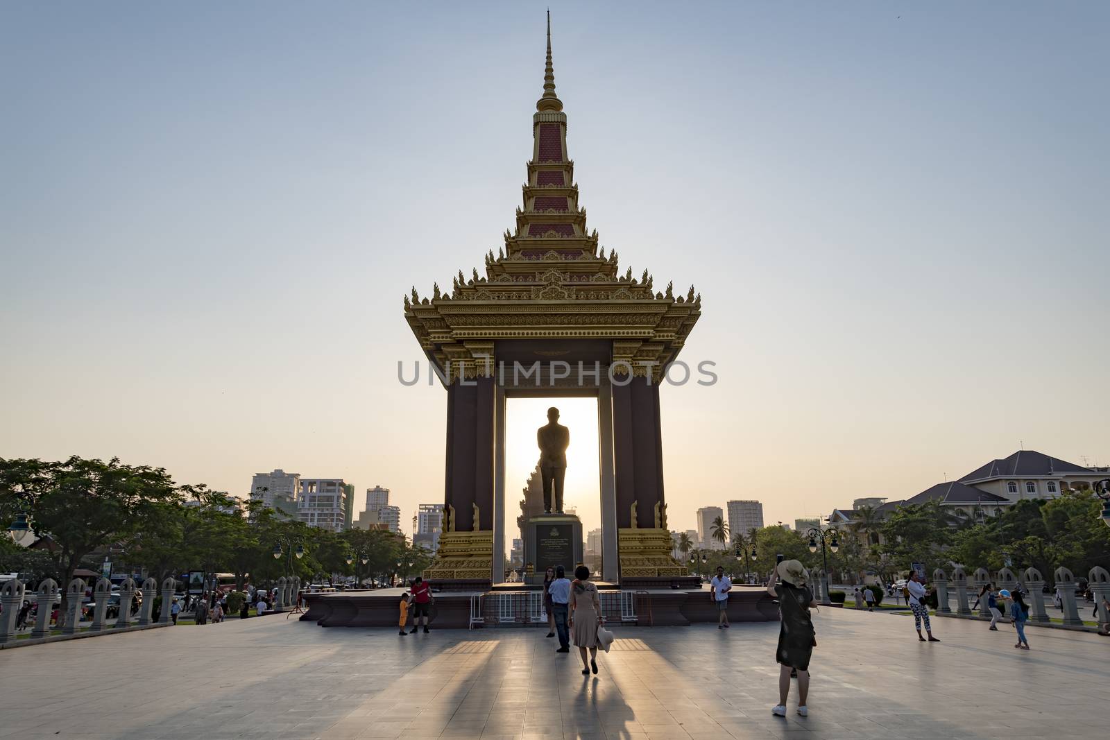 Statue of King Father Norodom Sihanouk, Phnom Penh, Cambodia by GABIS