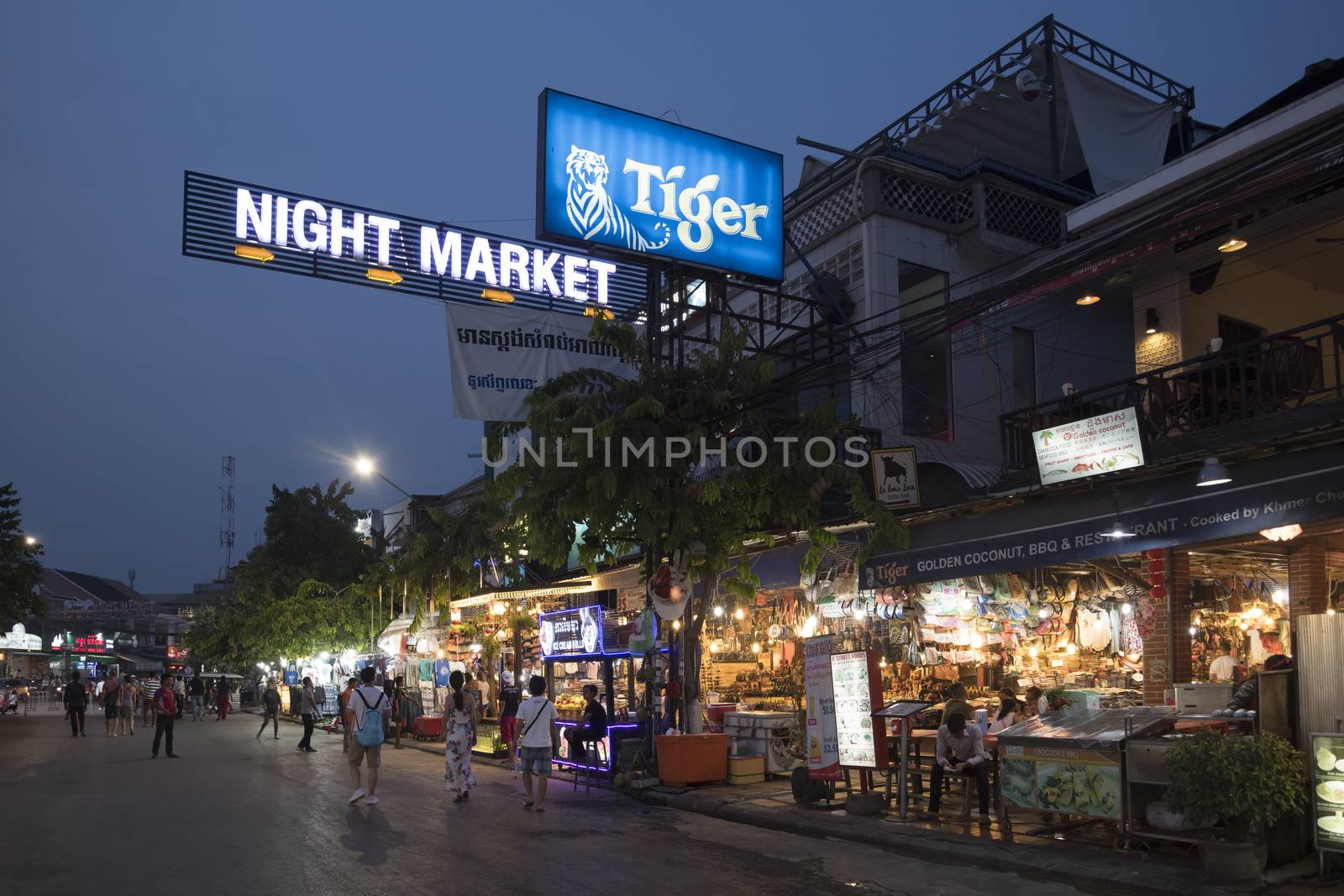 Evening at Siem Reap Night Market by GABIS